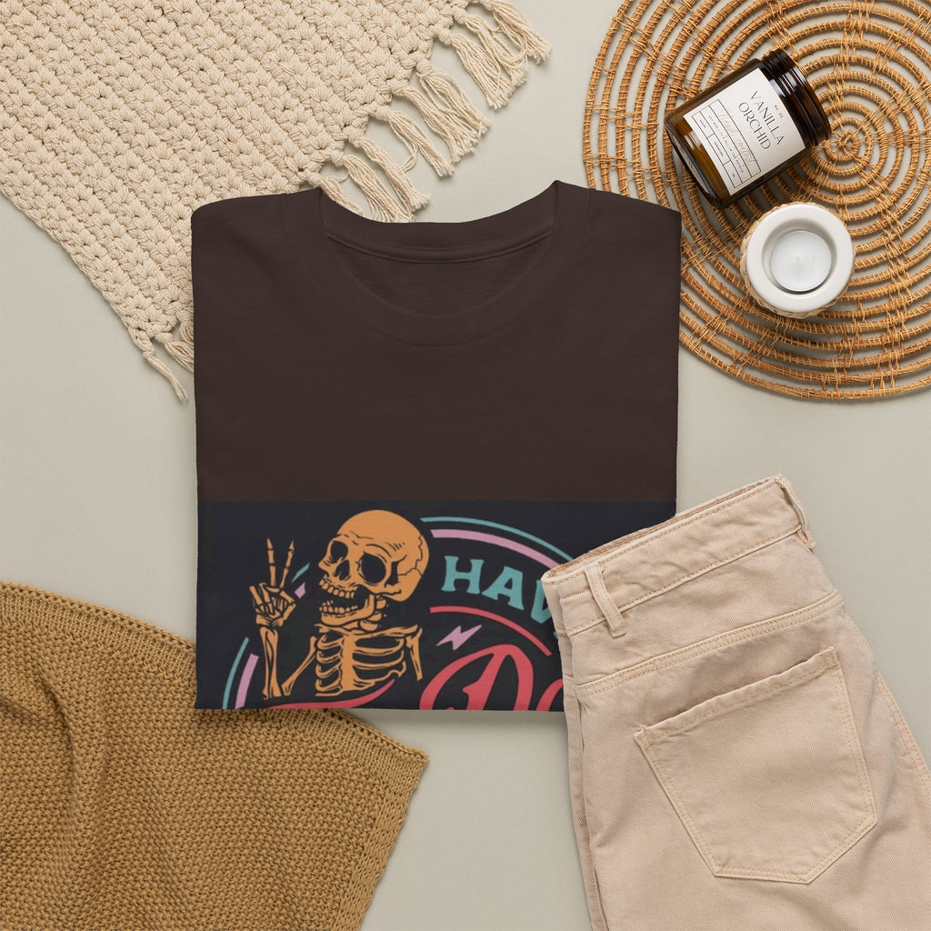 Have The Day You Deserve T-Shirt — Retro Skeleton Graphic Tee