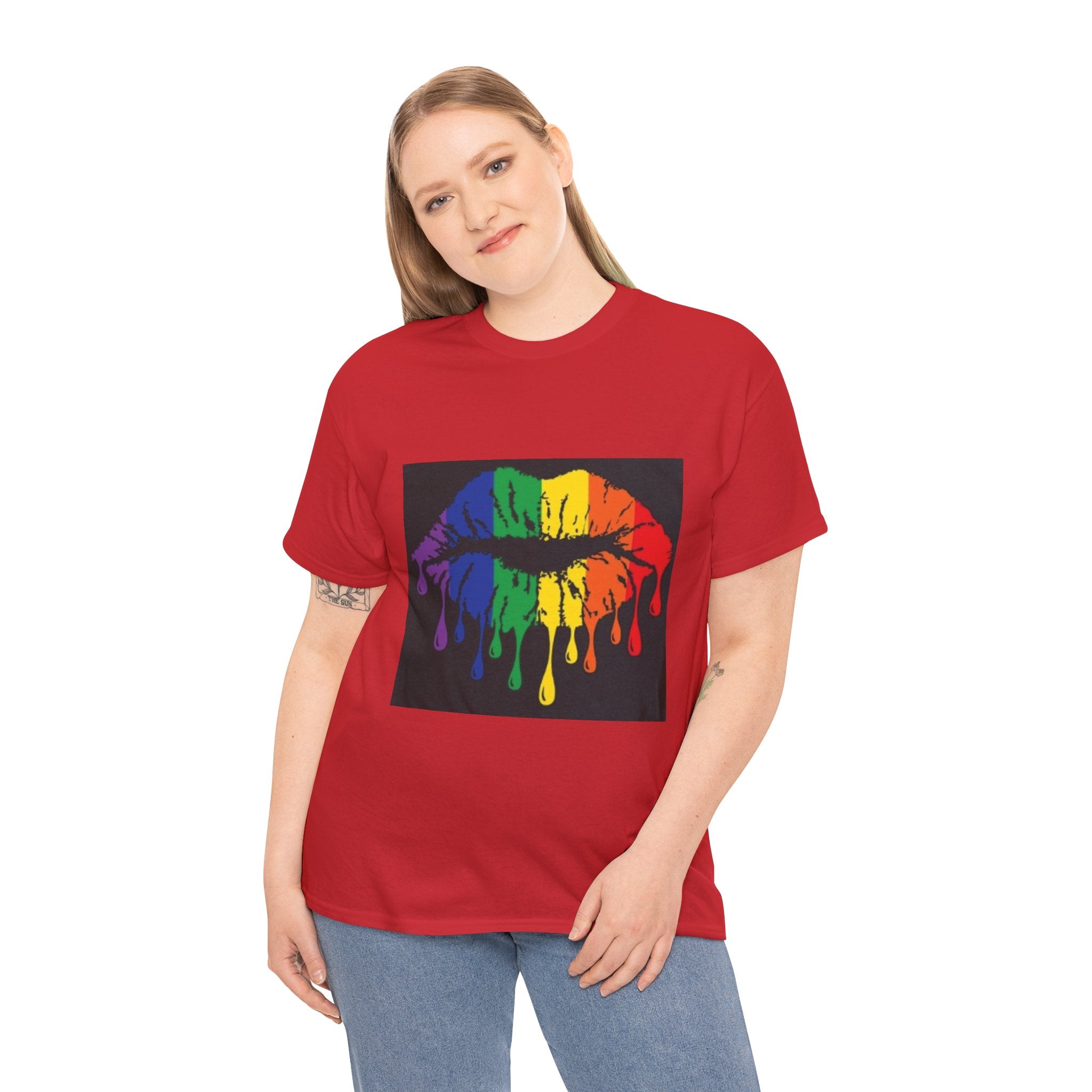 Rainbow Drip Kiss T-Shirt – LGBTQ+ Pride Graphic Tee