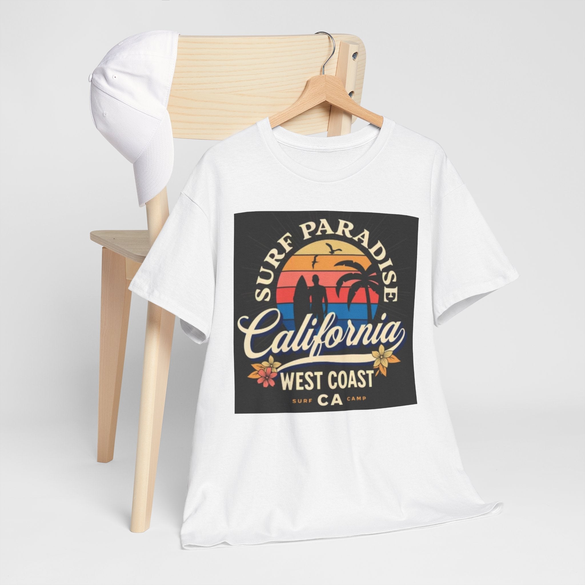 California Surf Paradise Tee — West Coast CA Vintage Sunset Graphic T-Shirt