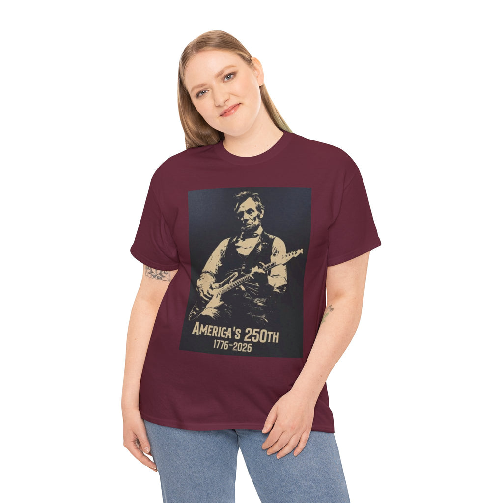 America's 250th Guitar Tee — 1776–2026 Patriotic Rock T‑Shirt