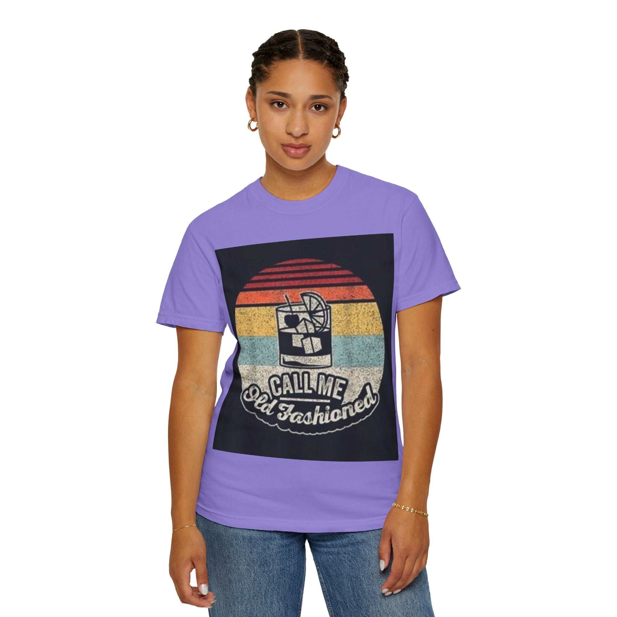 T-Shirt — "Call Me Old Fashioned" Retro Cocktail Graphic Tee