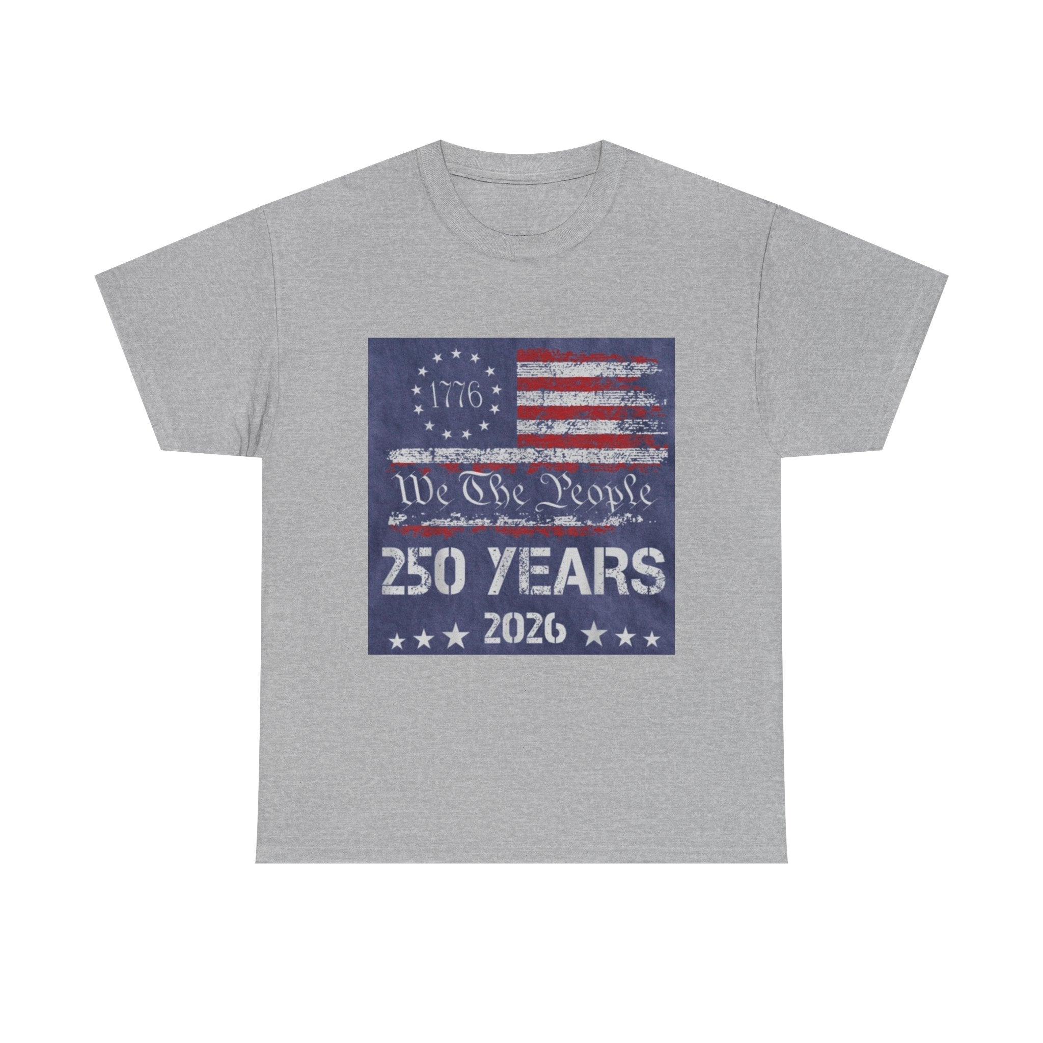 T-Shirt — Vintage 'We The People 250 Years 2026' Patriotic American Flag Tee