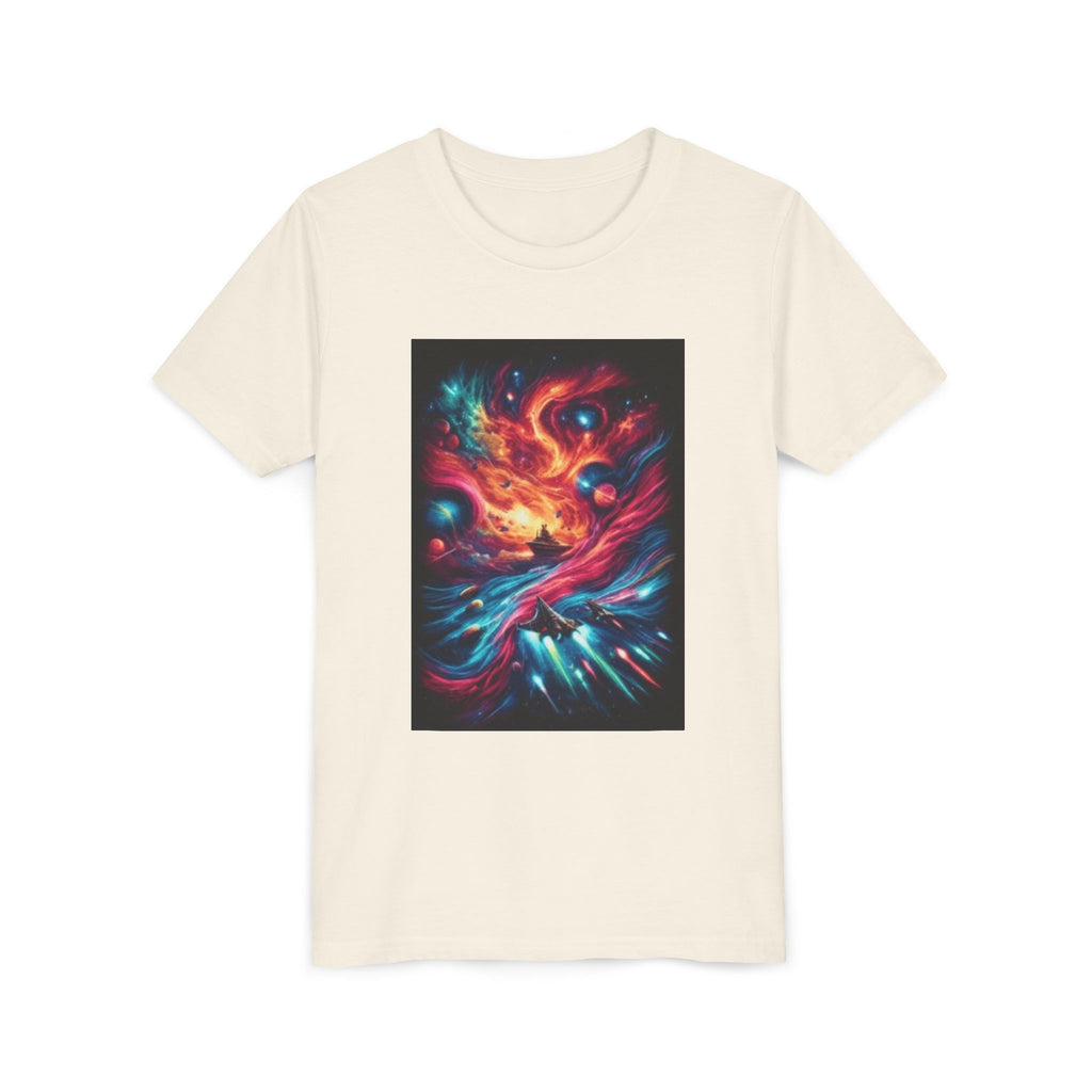 Youth Tee — Cosmic Phoenix Abstract Galaxy Art
