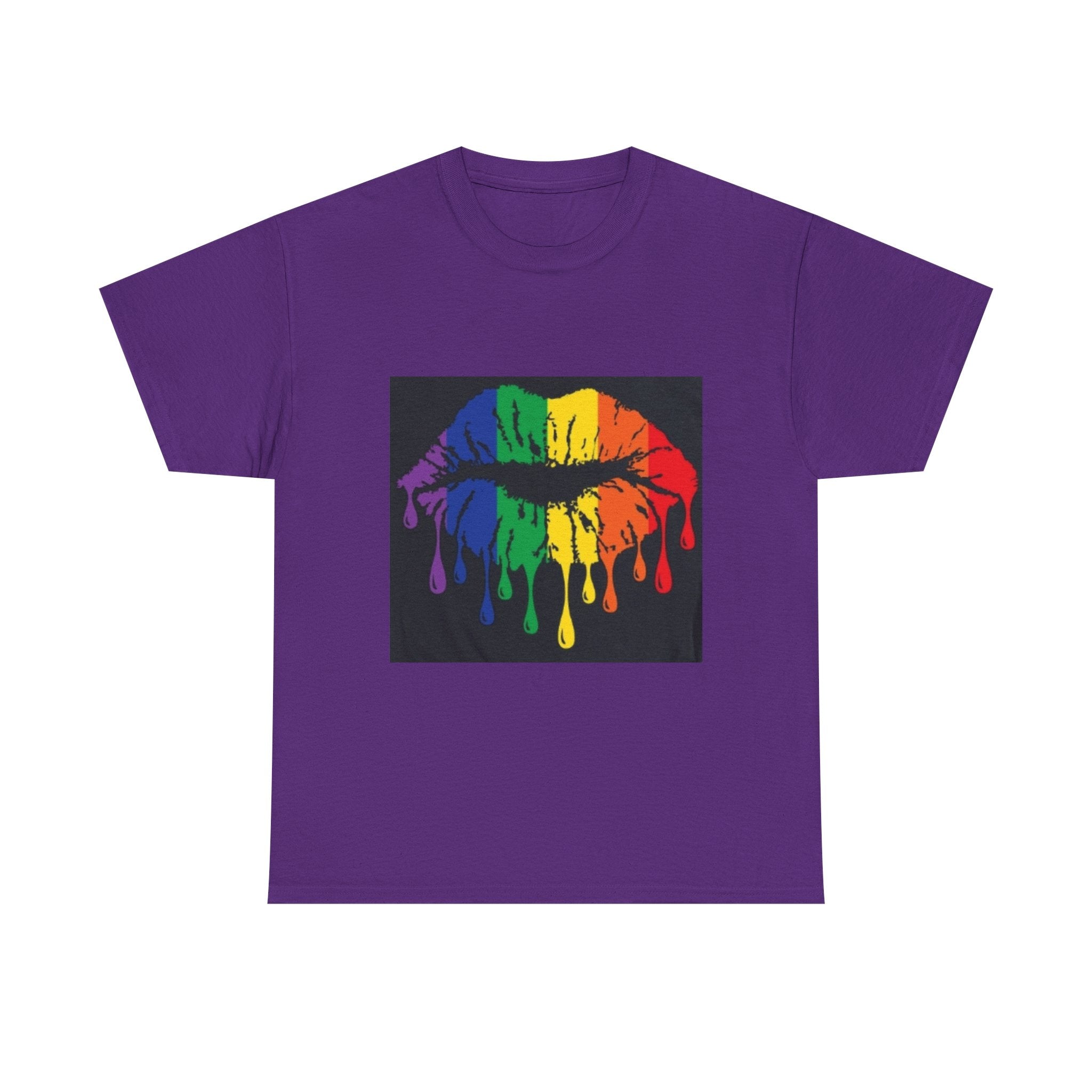 Rainbow Drip Kiss T-Shirt – LGBTQ+ Pride Graphic Tee
