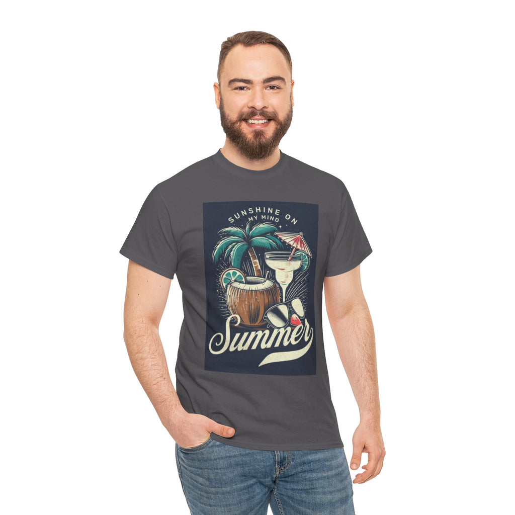 Summer Cocktail Tee — "Sunshine On My Mind" Tropical Beach T-Shirt