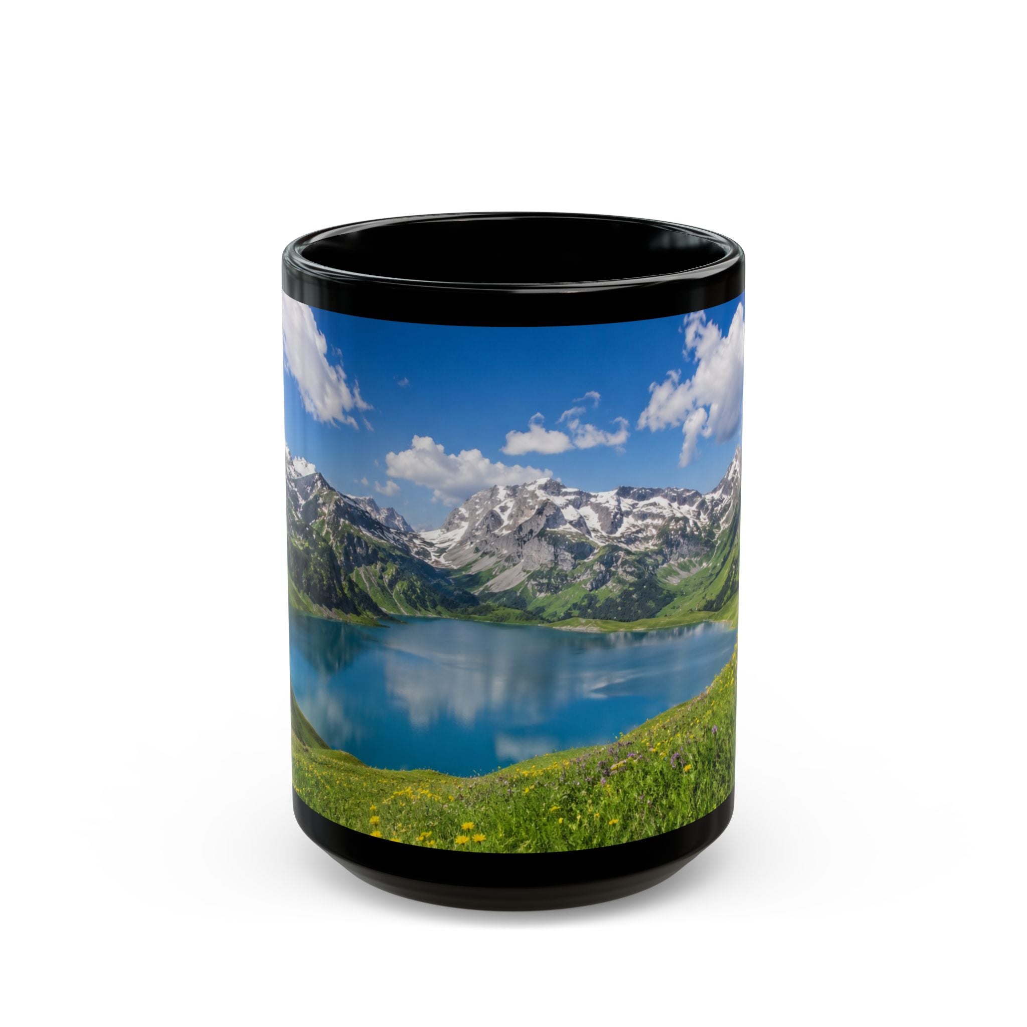 Mountain Lake Scenic Mug — Alpine Landscape Coffee Cup (11oz/15oz)