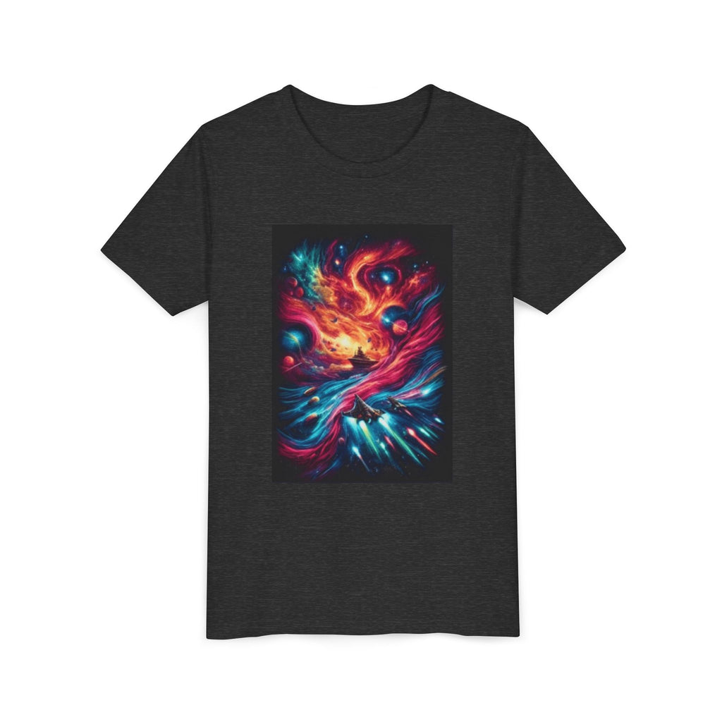 Youth Tee — Cosmic Phoenix Abstract Galaxy Art