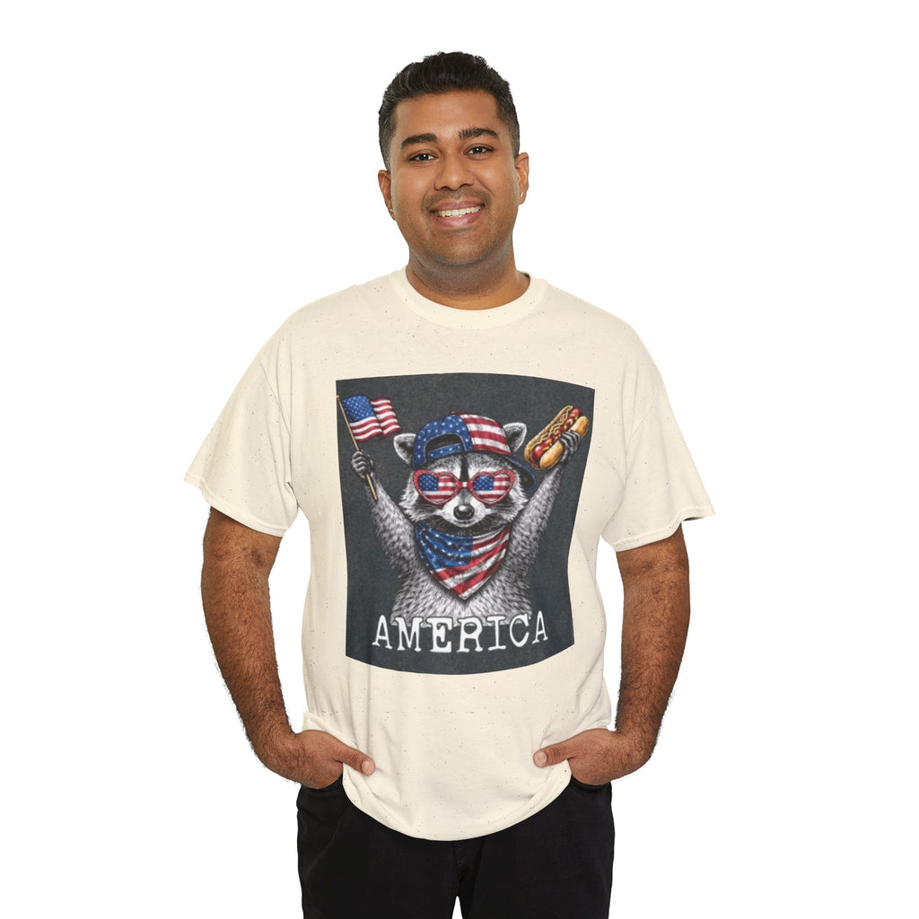 Patriotic Raccoon 'America' T-Shirt