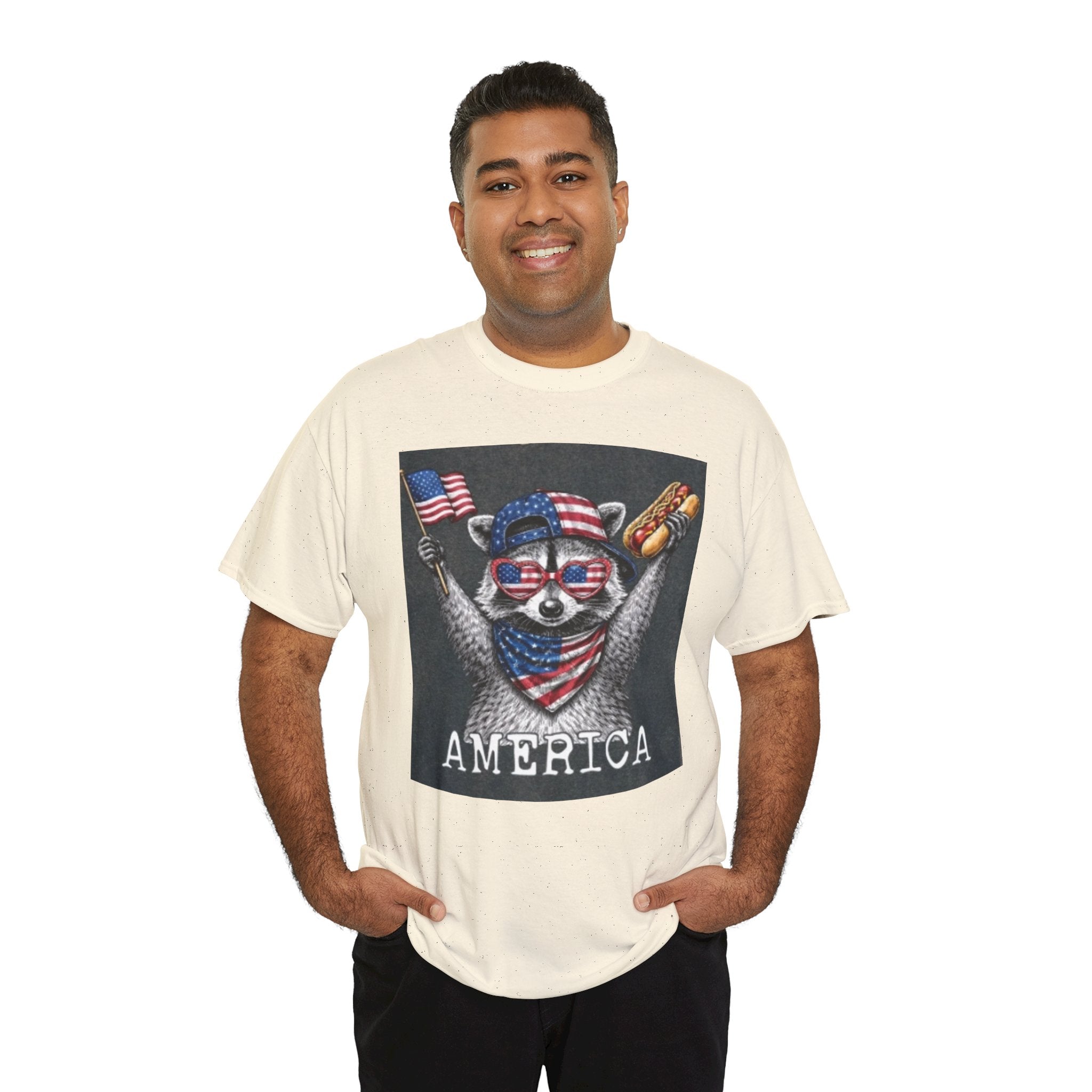 Patriotic Raccoon 'America' T-Shirt