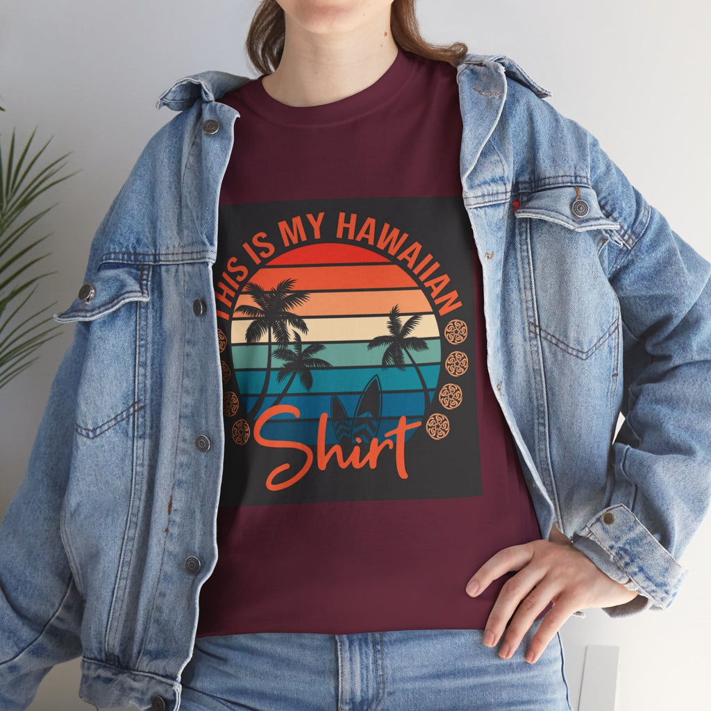 This Is My Hawaiian Shirt Tee — Vintage Sunset Palm Beach T-Shirt