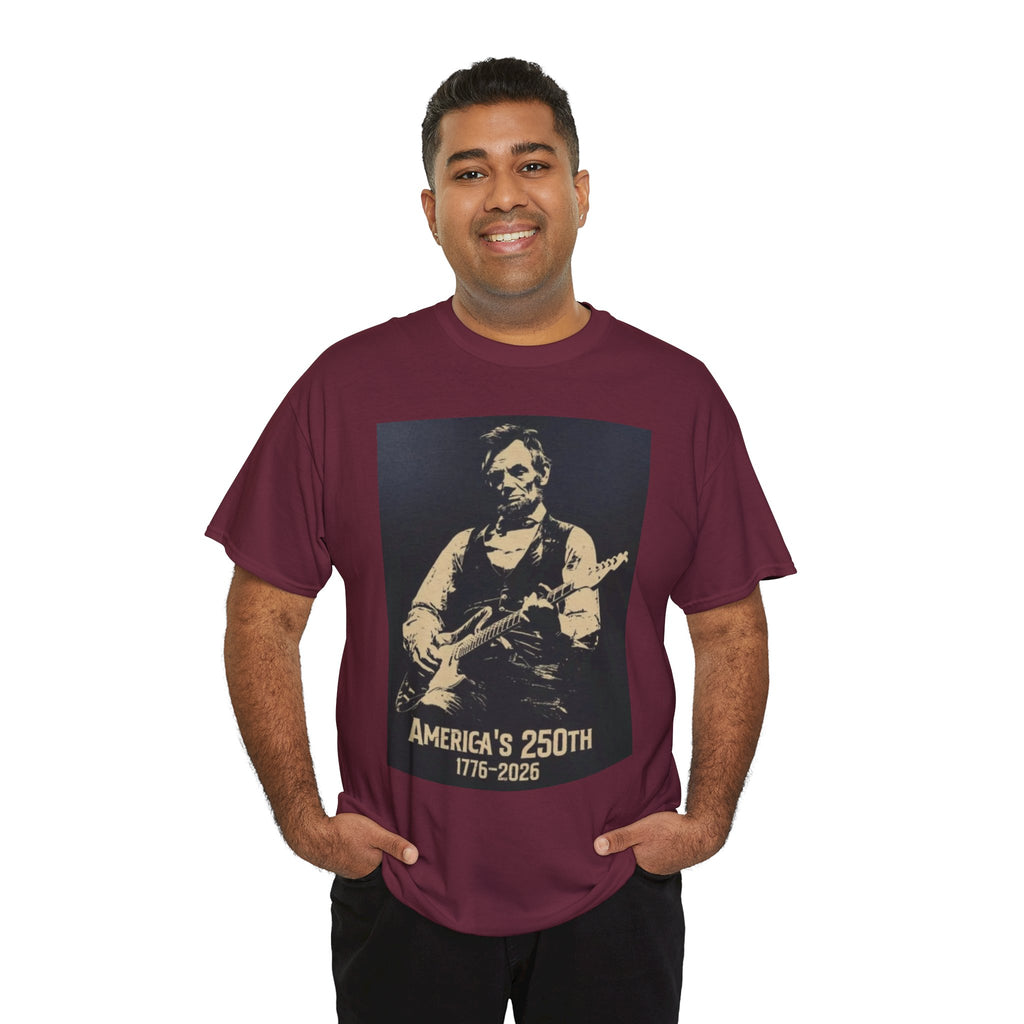 America's 250th Guitar Tee — 1776–2026 Patriotic Rock T‑Shirt