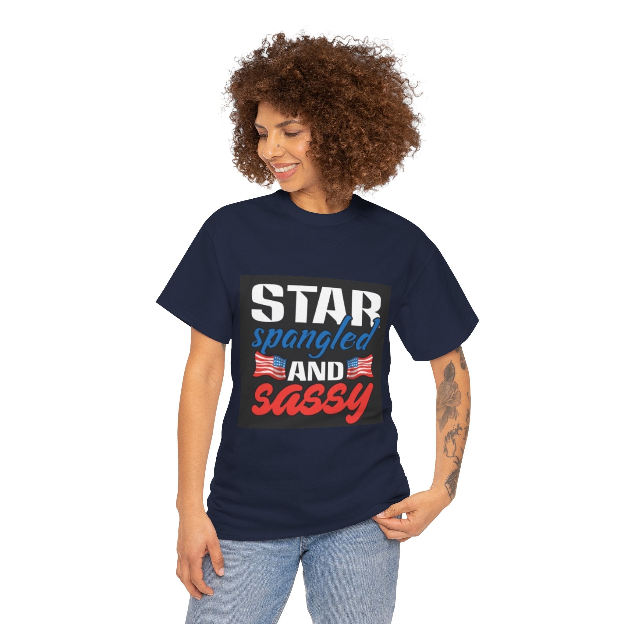 Star Spangled and Sassy Tee — Patriotic 4th of July Shirt with Flags