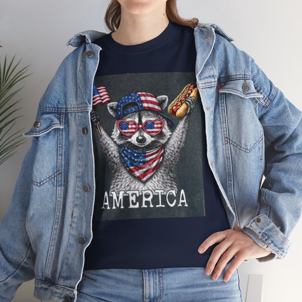 Patriotic Raccoon 'America' T-Shirt