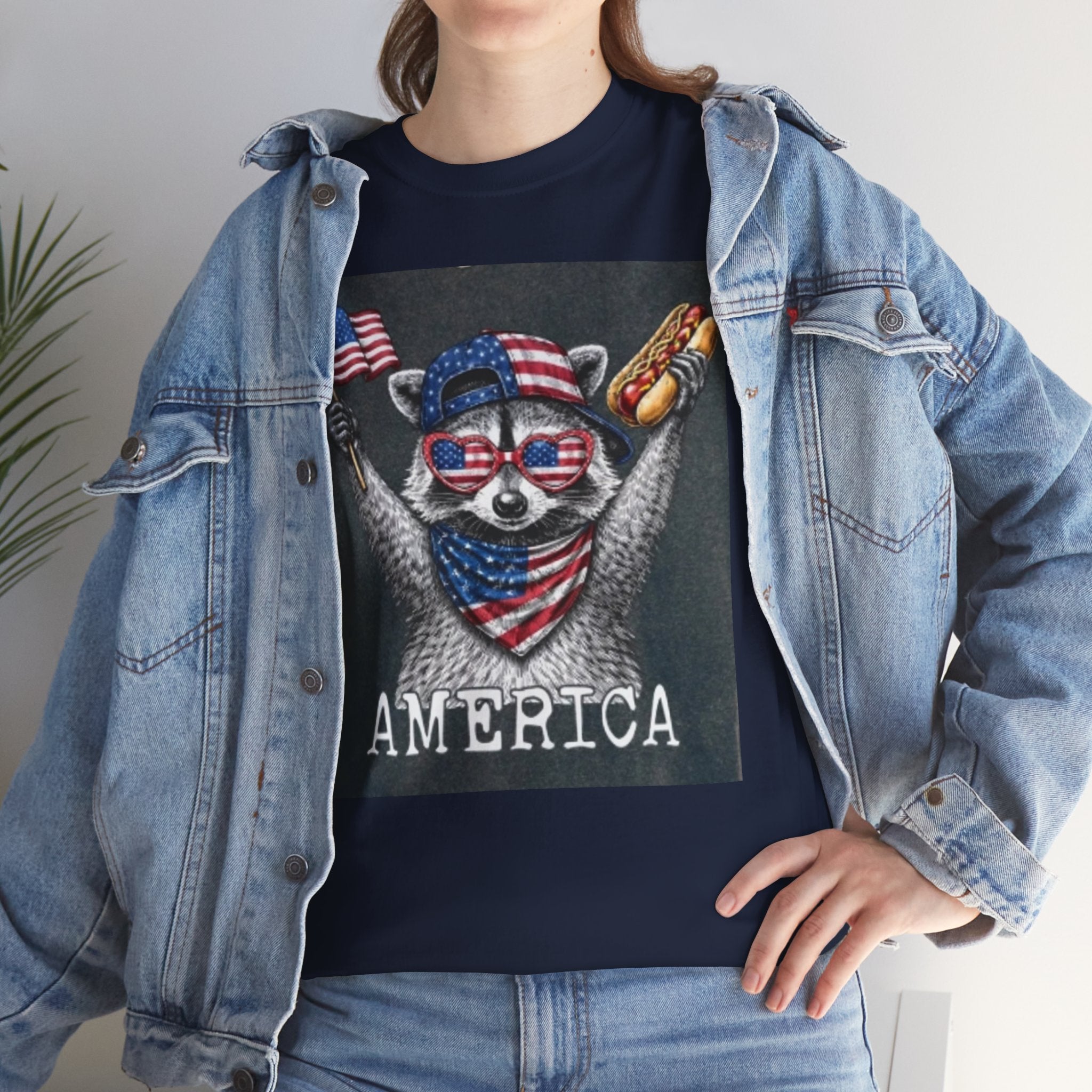 Patriotic Raccoon 'America' T-Shirt