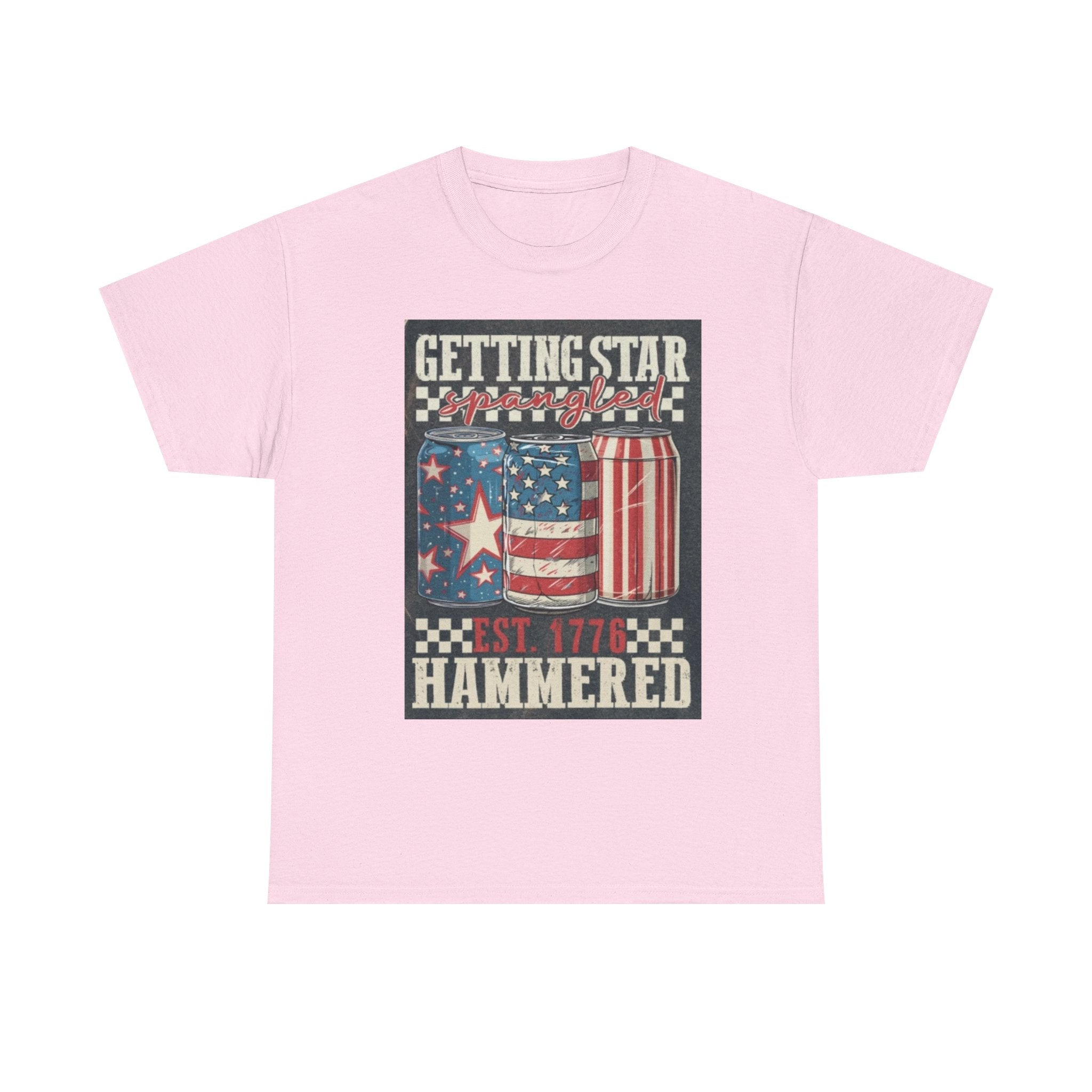 Getting Star Hammered Tee — Patriotic 4th of July Beer Can T-Shirt (Est. 1776)