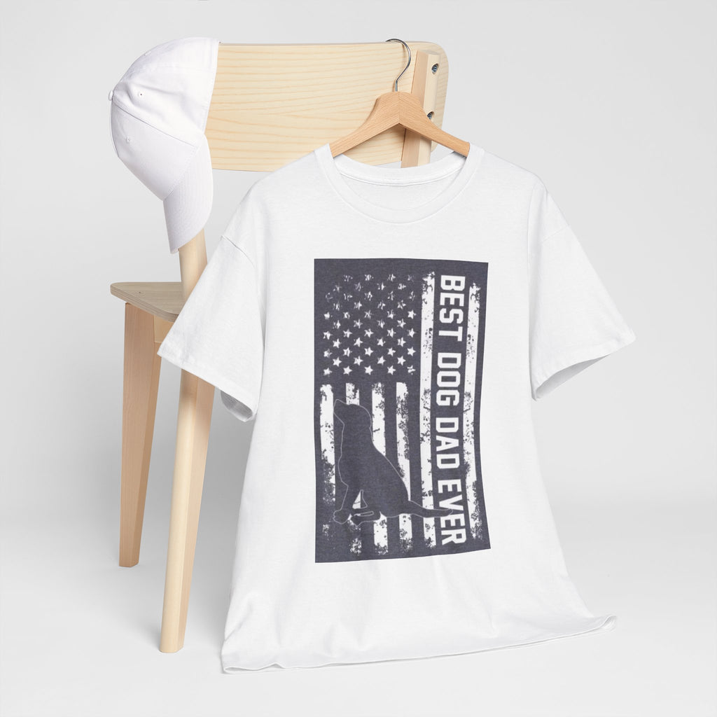 Best Dog Dad Ever T-Shirt – Patriotic American Flag Dog Dad Tee