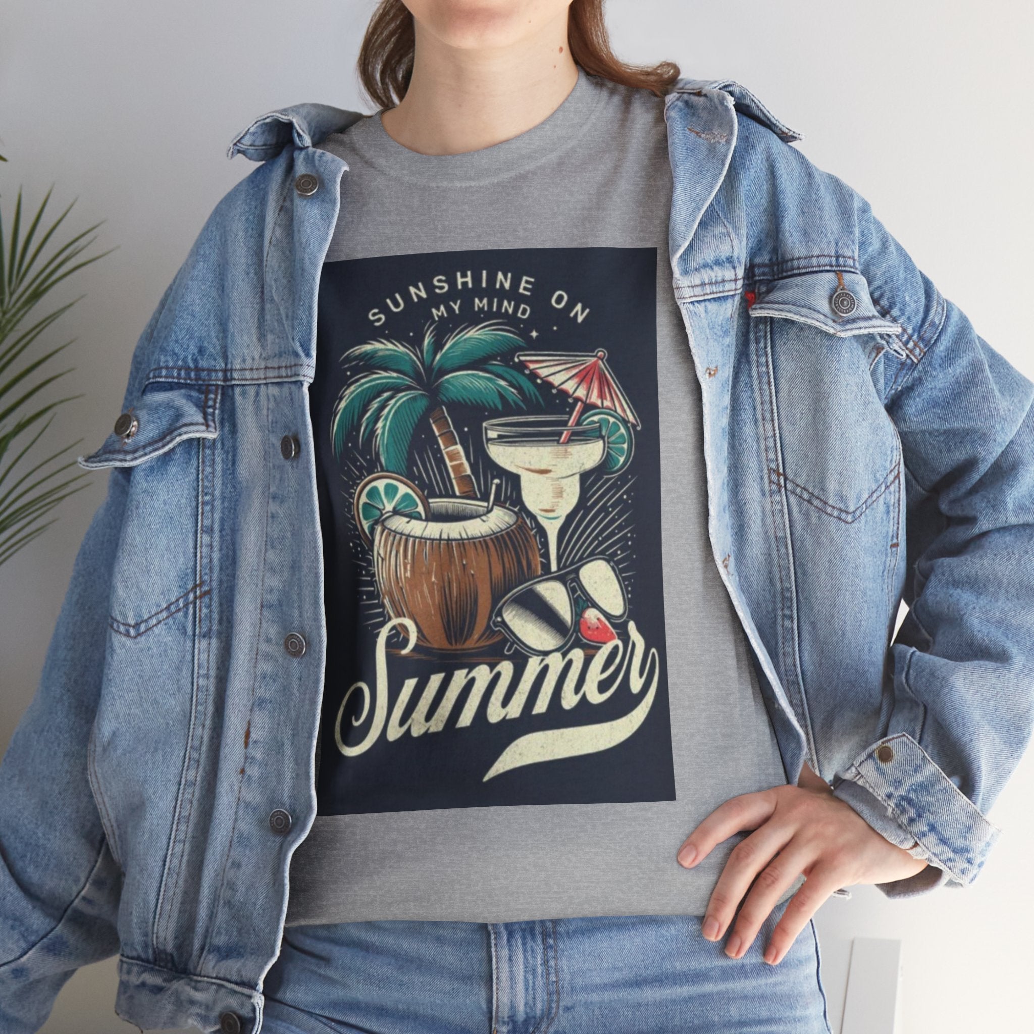 Summer Cocktail Tee — "Sunshine On My Mind" Tropical Beach T-Shirt