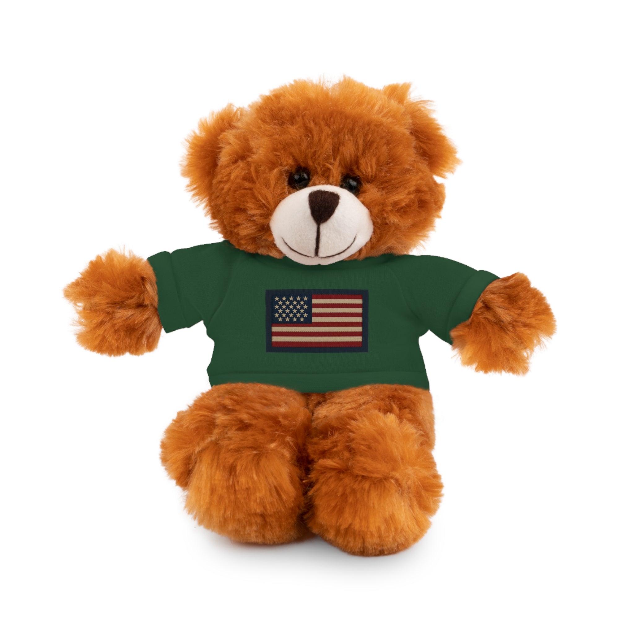 American Flag Teddy Bear with Tee — Patriotic Plush Gift