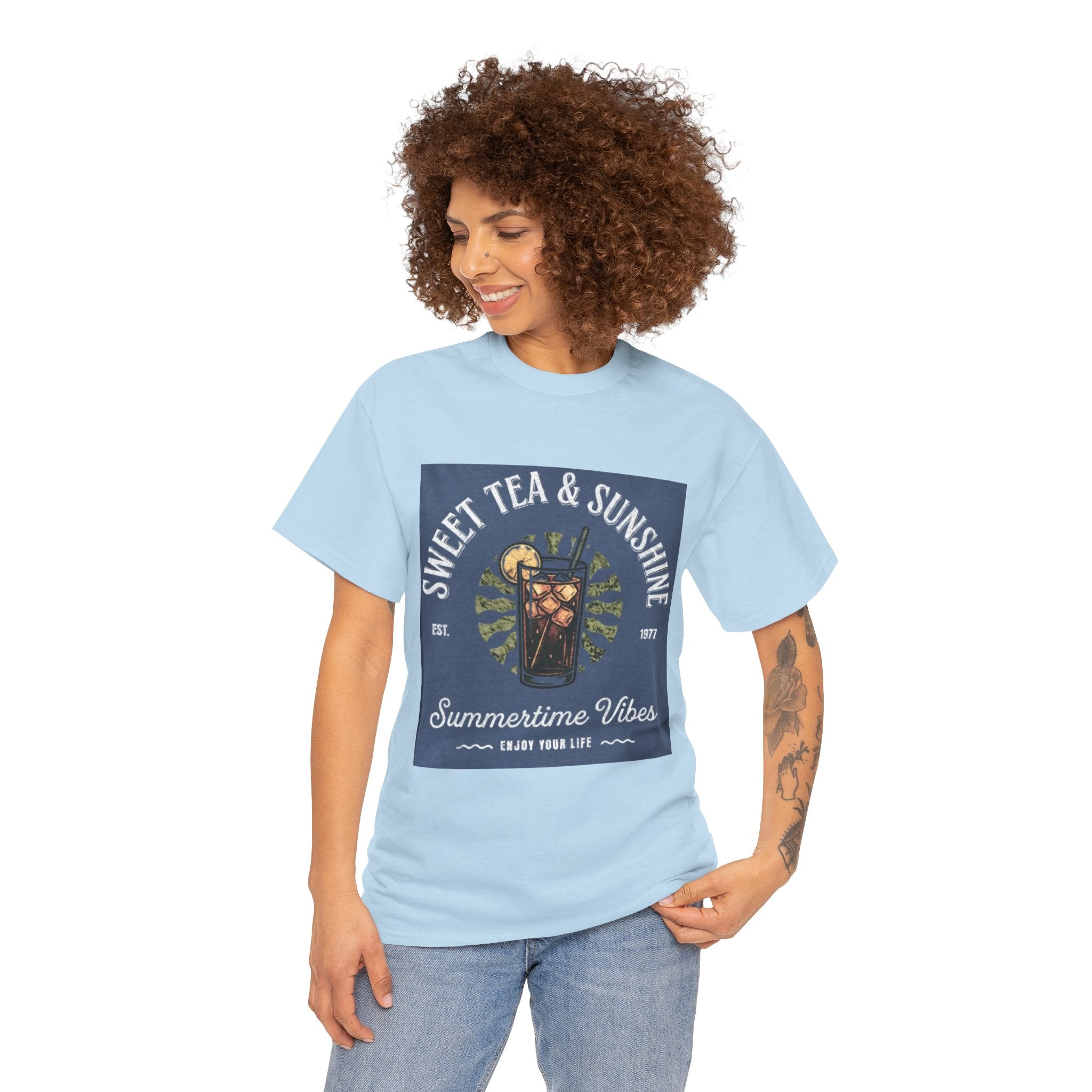 Sweet Tea & Sunshine Tee — Summertime Vibes Iced Tea Graphic T-Shirt