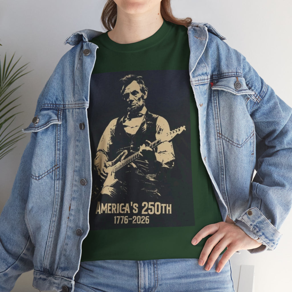 America's 250th Guitar Tee — 1776–2026 Patriotic Rock T‑Shirt