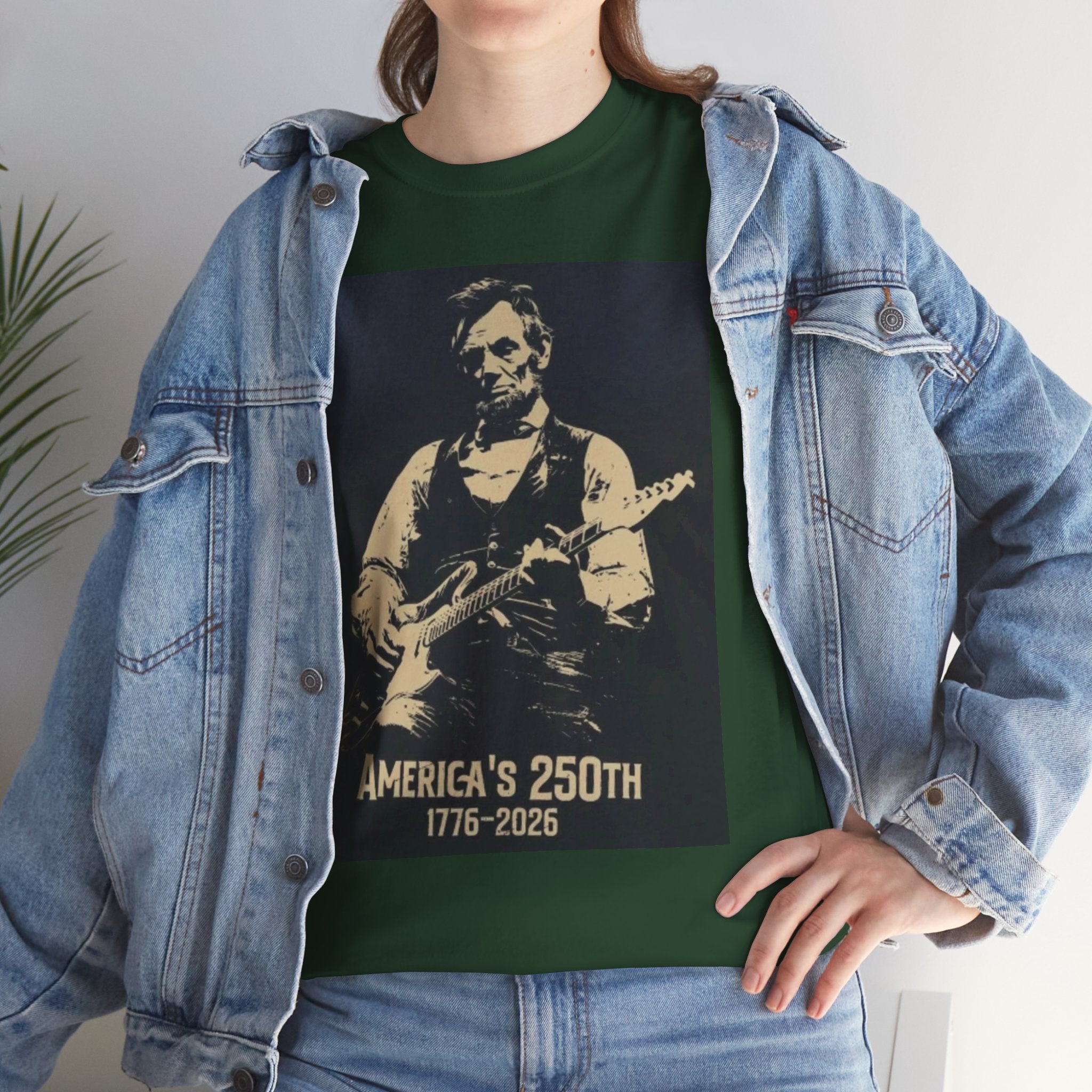 America's 250th Guitar Tee — 1776–2026 Patriotic Rock T‑Shirt