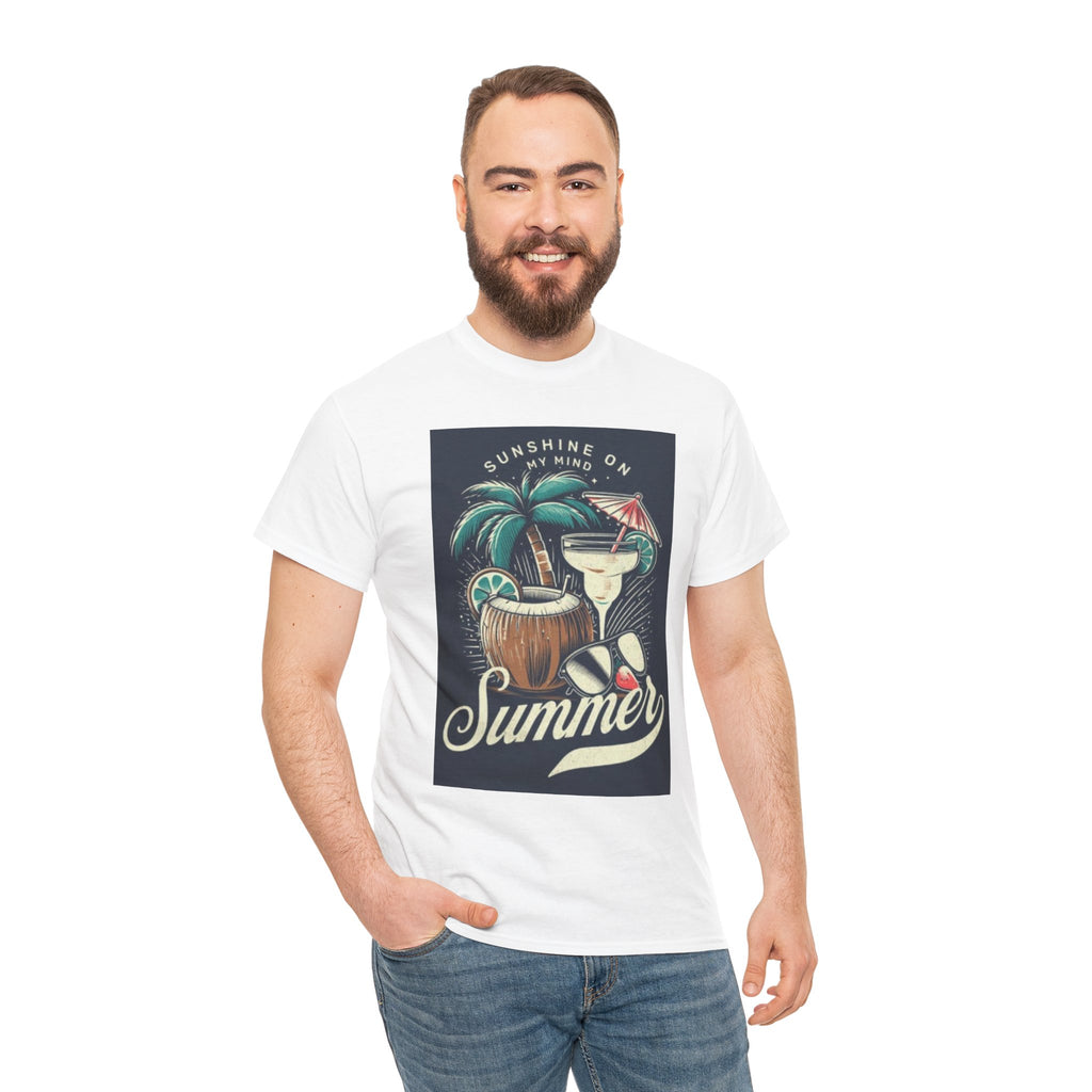 Summer Cocktail Tee — "Sunshine On My Mind" Tropical Beach T-Shirt