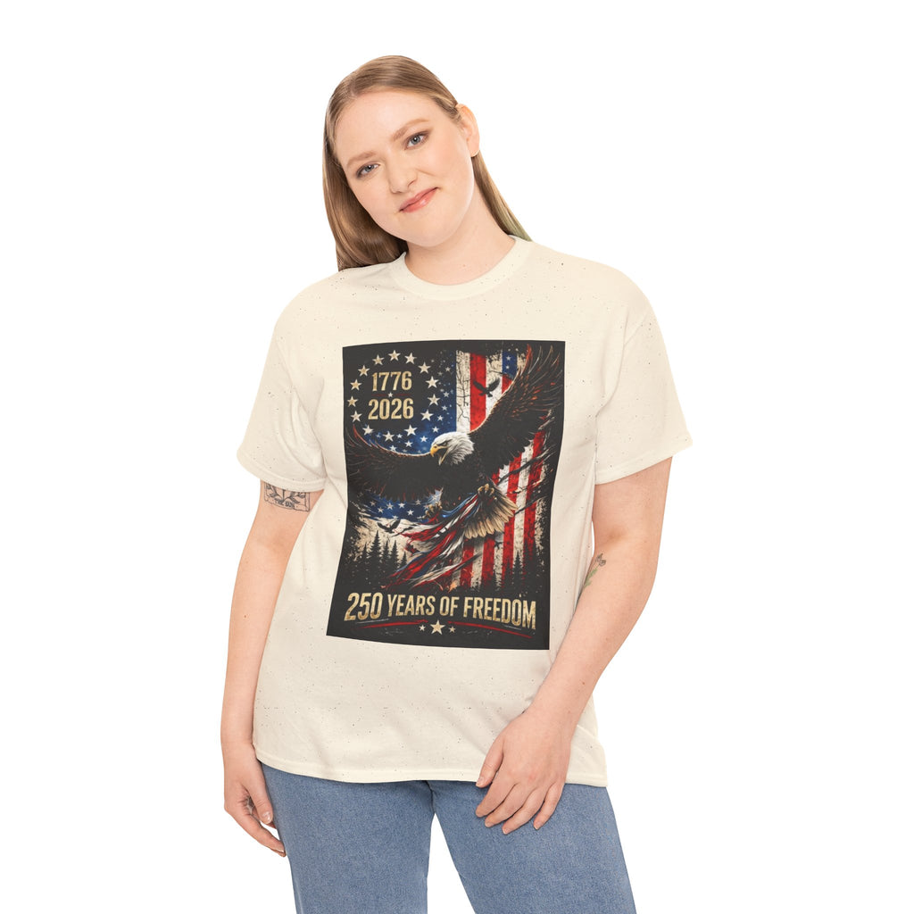 Patriotic Tee — 1776–2026 Bald Eagle "250 Years of Freedom" Shirt