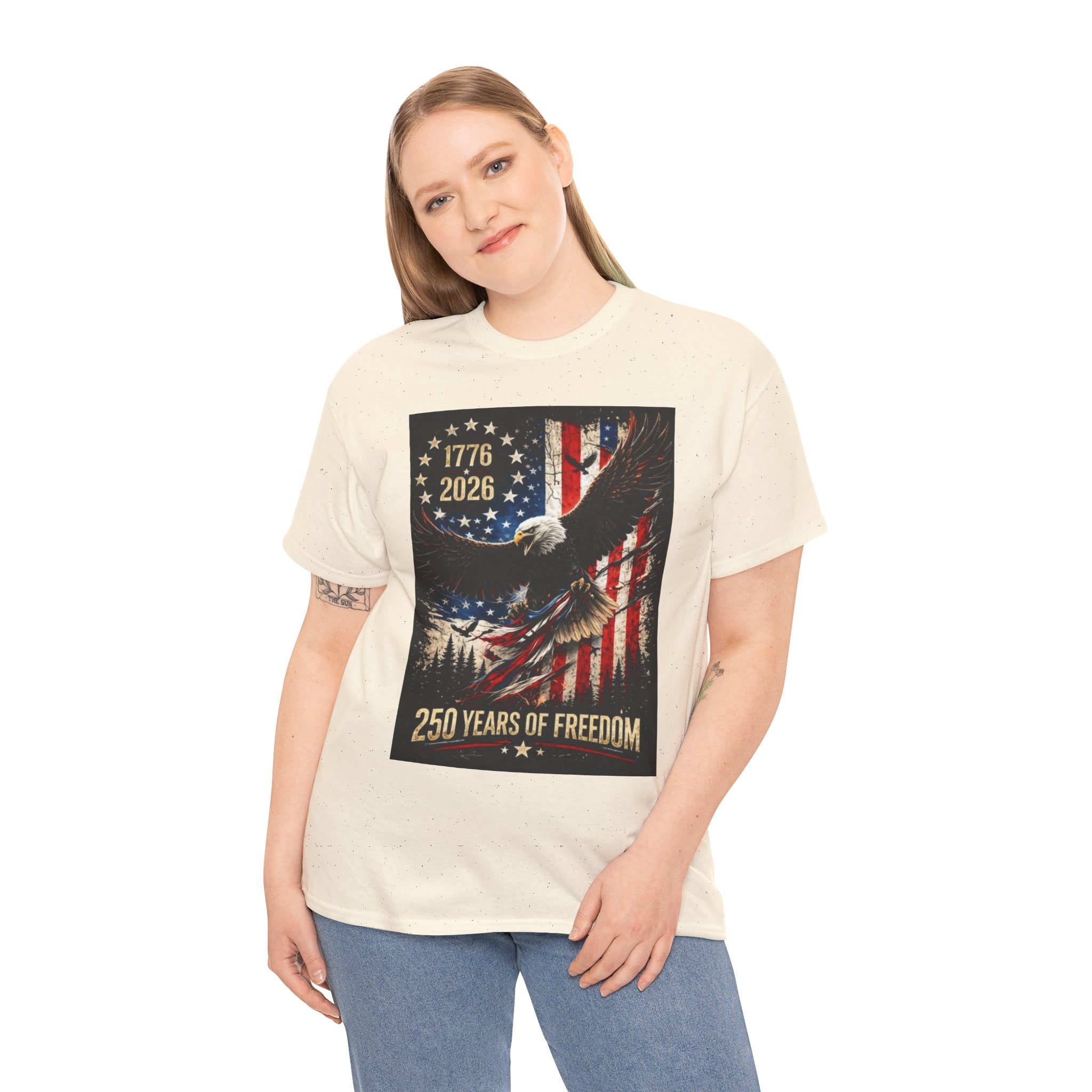 Patriotic Tee — 1776–2026 Bald Eagle "250 Years of Freedom" Shirt