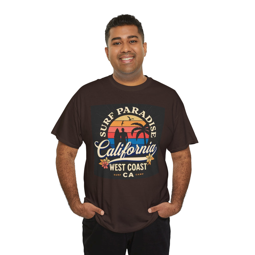 California Surf Paradise Tee — West Coast CA Vintage Sunset Graphic T-Shirt