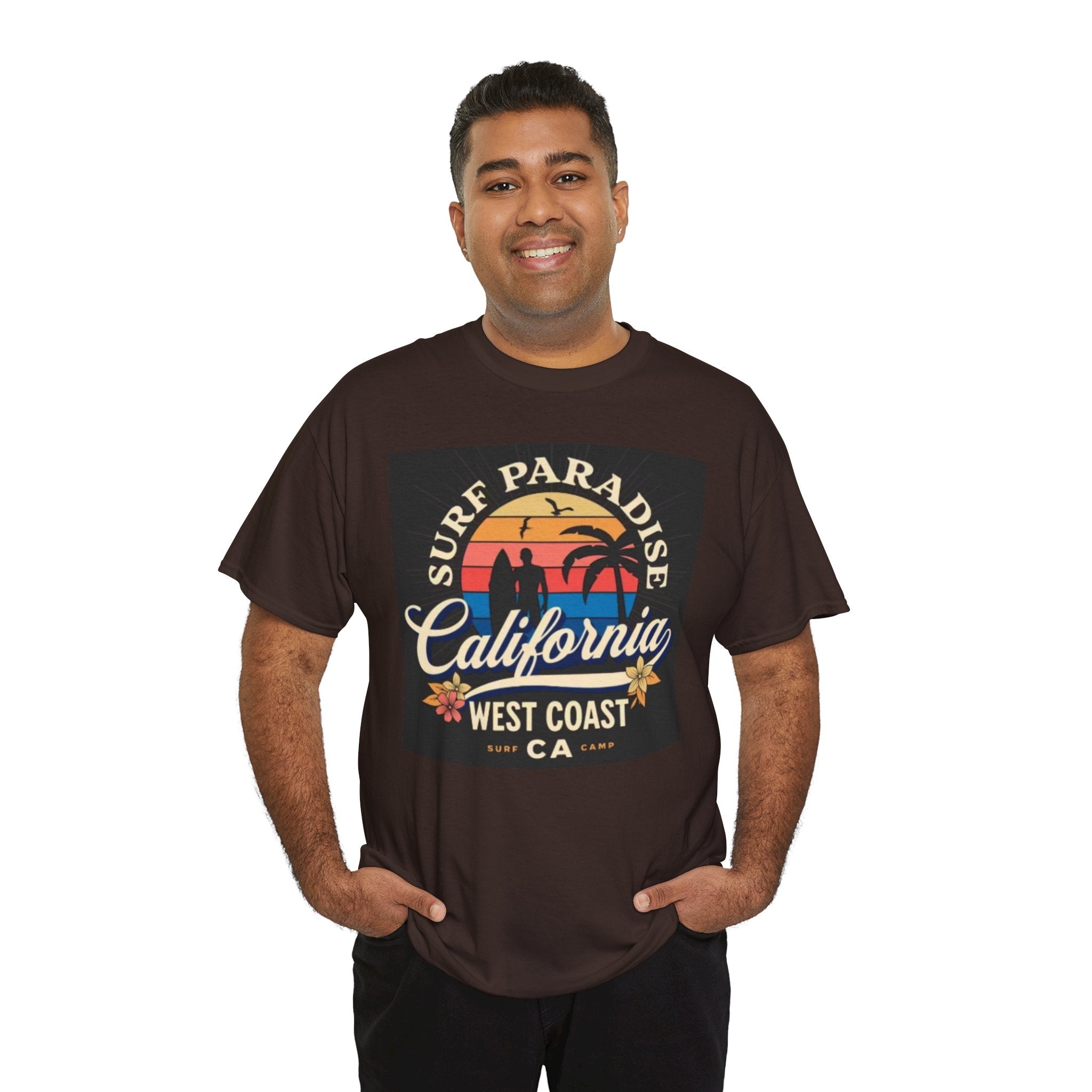 California Surf Paradise Tee — West Coast CA Vintage Sunset Graphic T-Shirt
