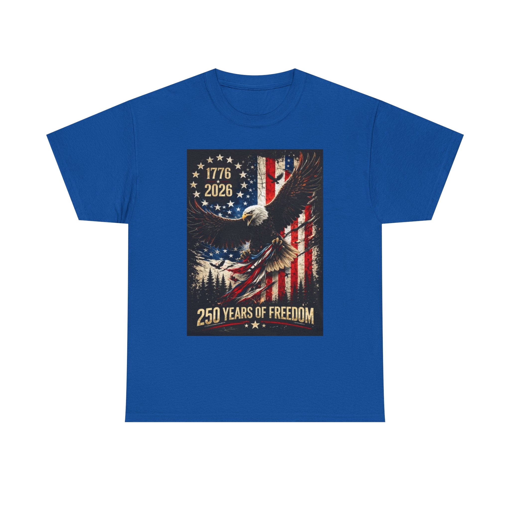 Patriotic Tee — 1776–2026 Bald Eagle "250 Years of Freedom" Shirt