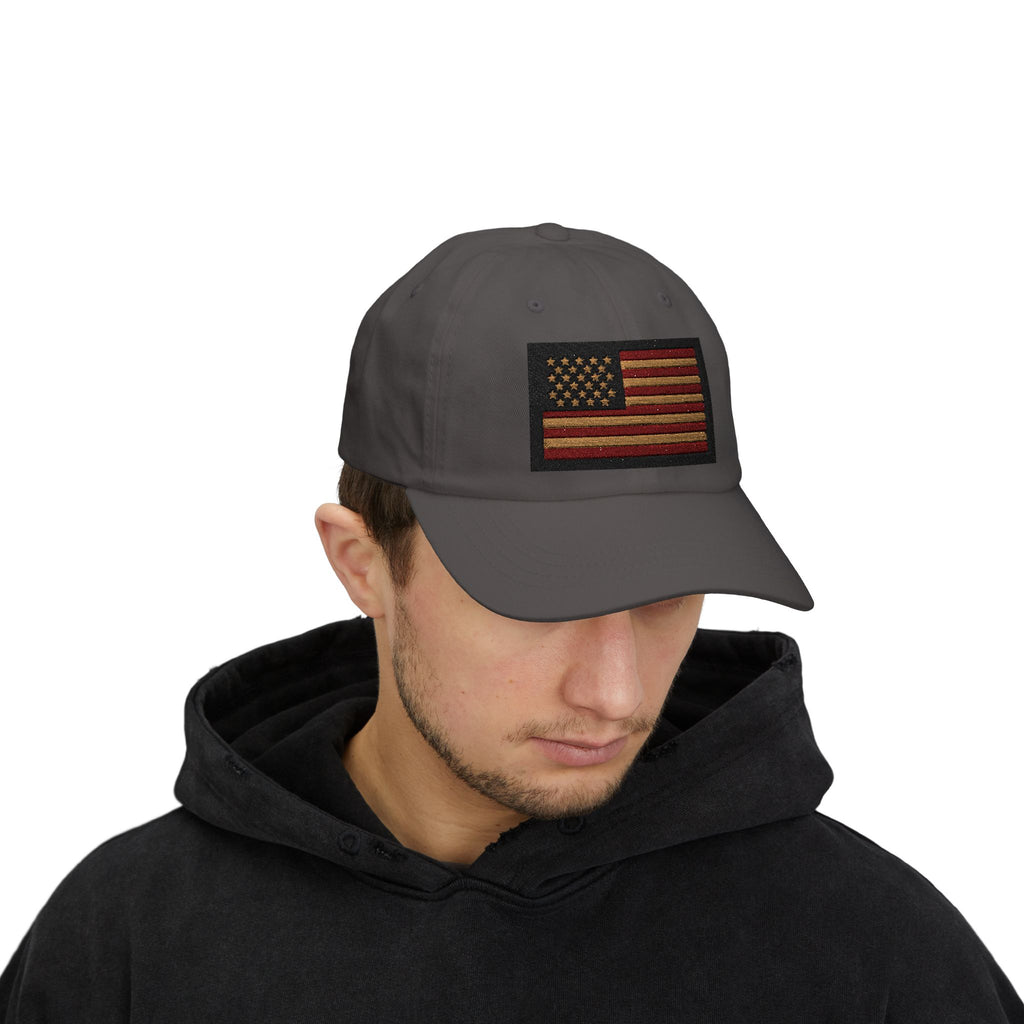Vintage American Flag Dad Cap — Embroidered USA Baseball Hat