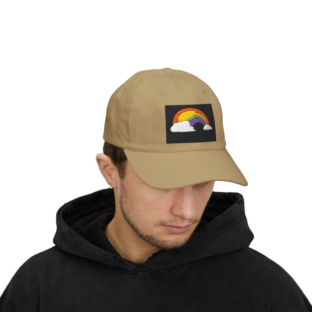 Dad Cap — Embroidered Rainbow Patch Baseball Hat