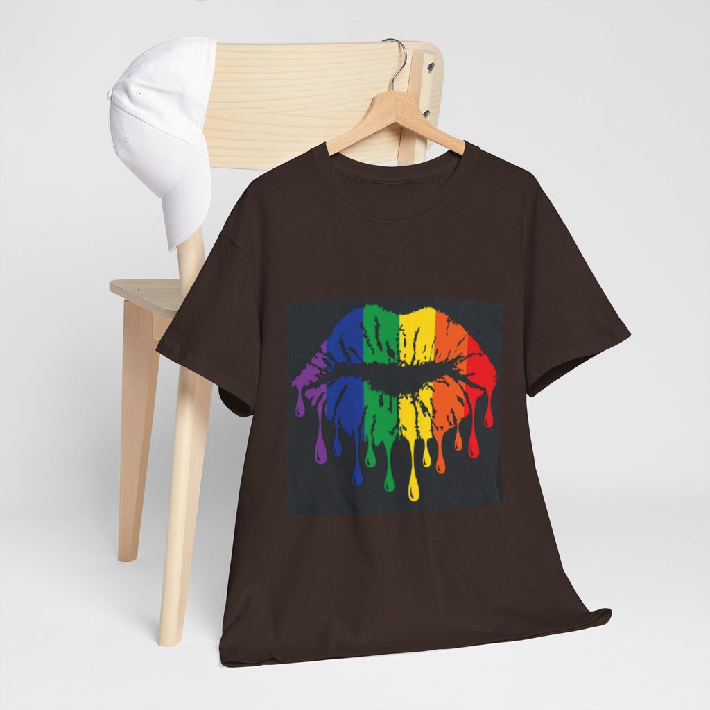 Rainbow Drip Kiss T-Shirt – LGBTQ+ Pride Graphic Tee