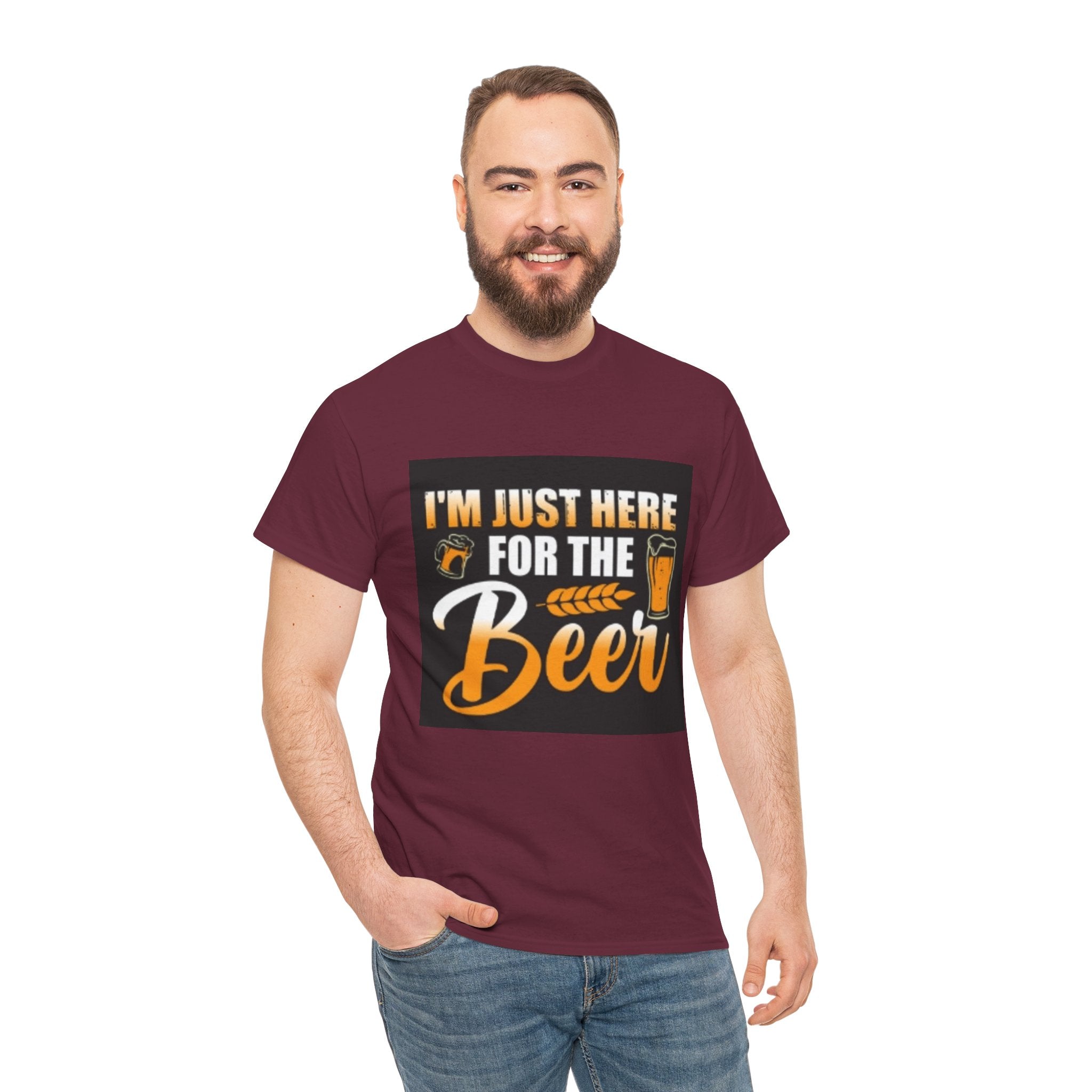 I'm Just Here for the Beer T-Shirt — Funny Beer Drinking Tee for Parties & Oktoberfest