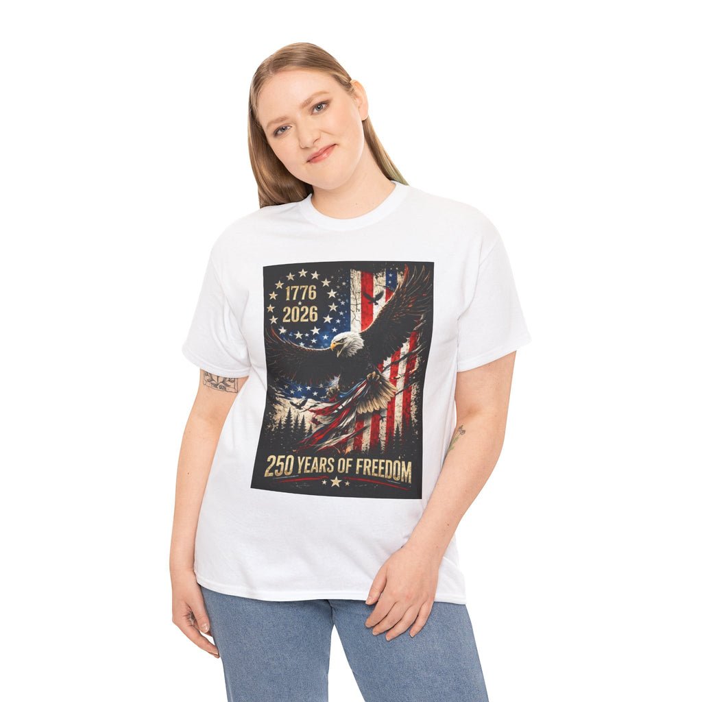Patriotic Tee — 1776–2026 Bald Eagle "250 Years of Freedom" Shirt