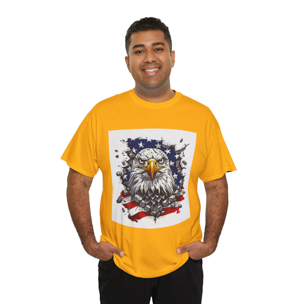 Eagle American Flag T-Shirt — Patriotic Bald Eagle Graphic Tee for 4th of July