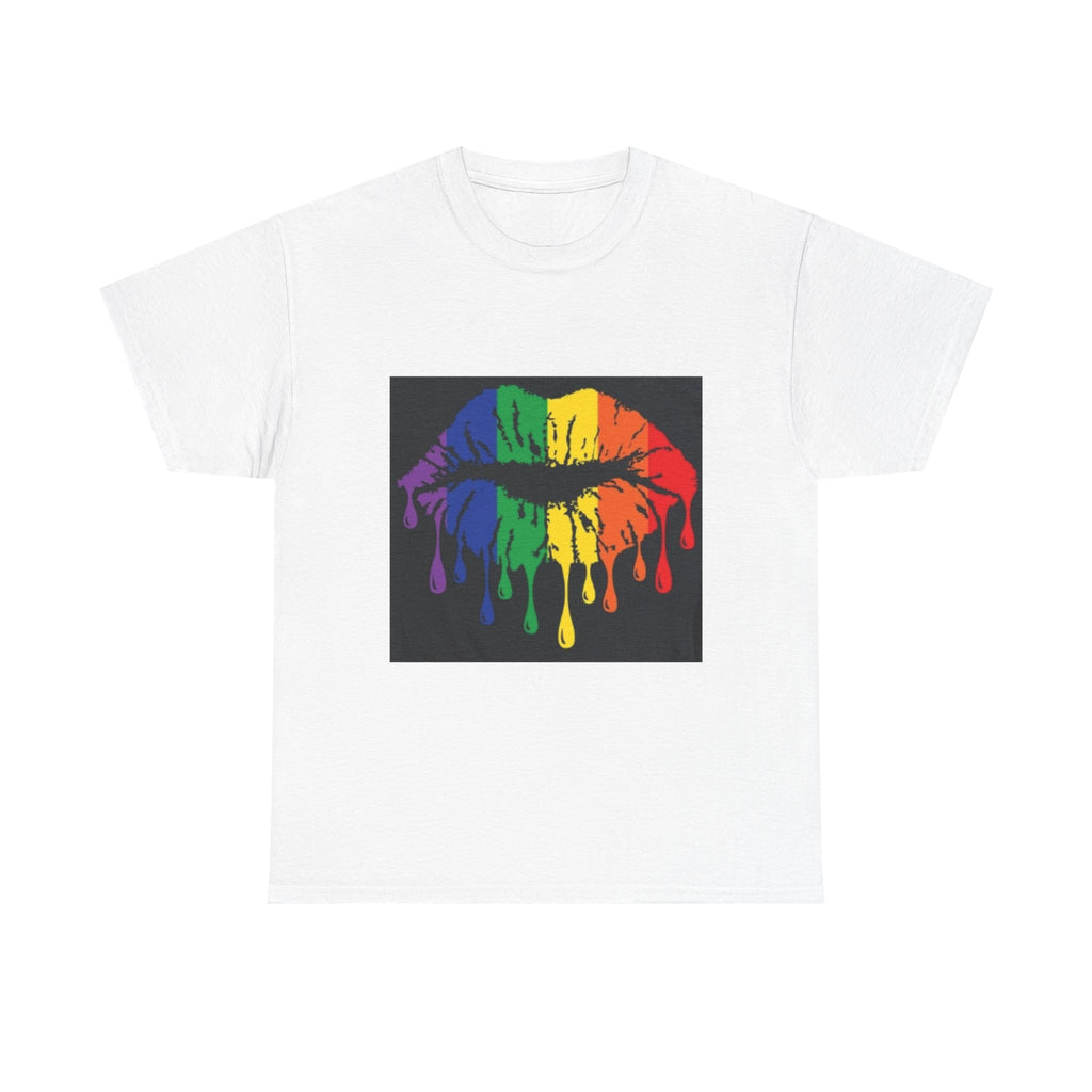 Rainbow Drip Kiss T-Shirt – LGBTQ+ Pride Graphic Tee