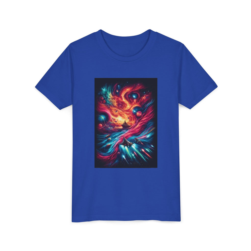 Youth Tee — Cosmic Phoenix Abstract Galaxy Art