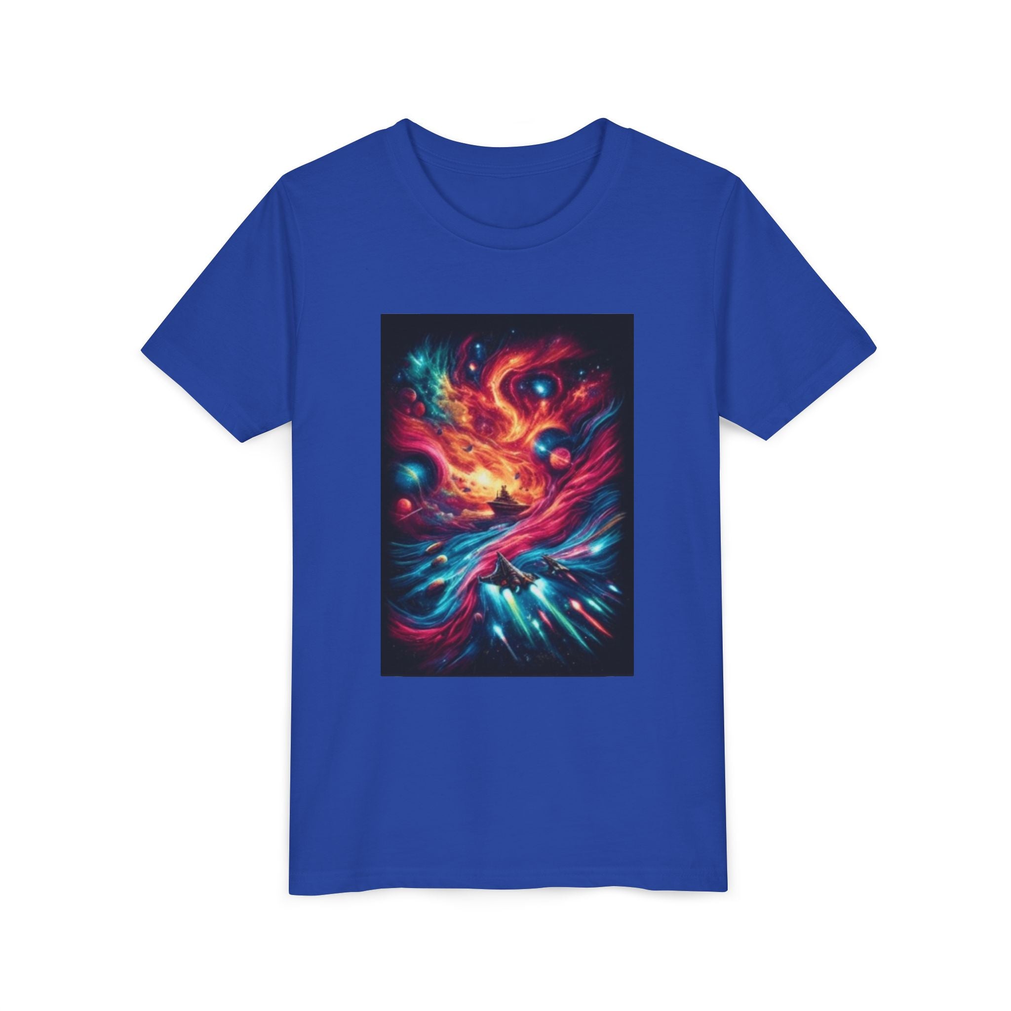 Youth Tee — Cosmic Phoenix Abstract Galaxy Art