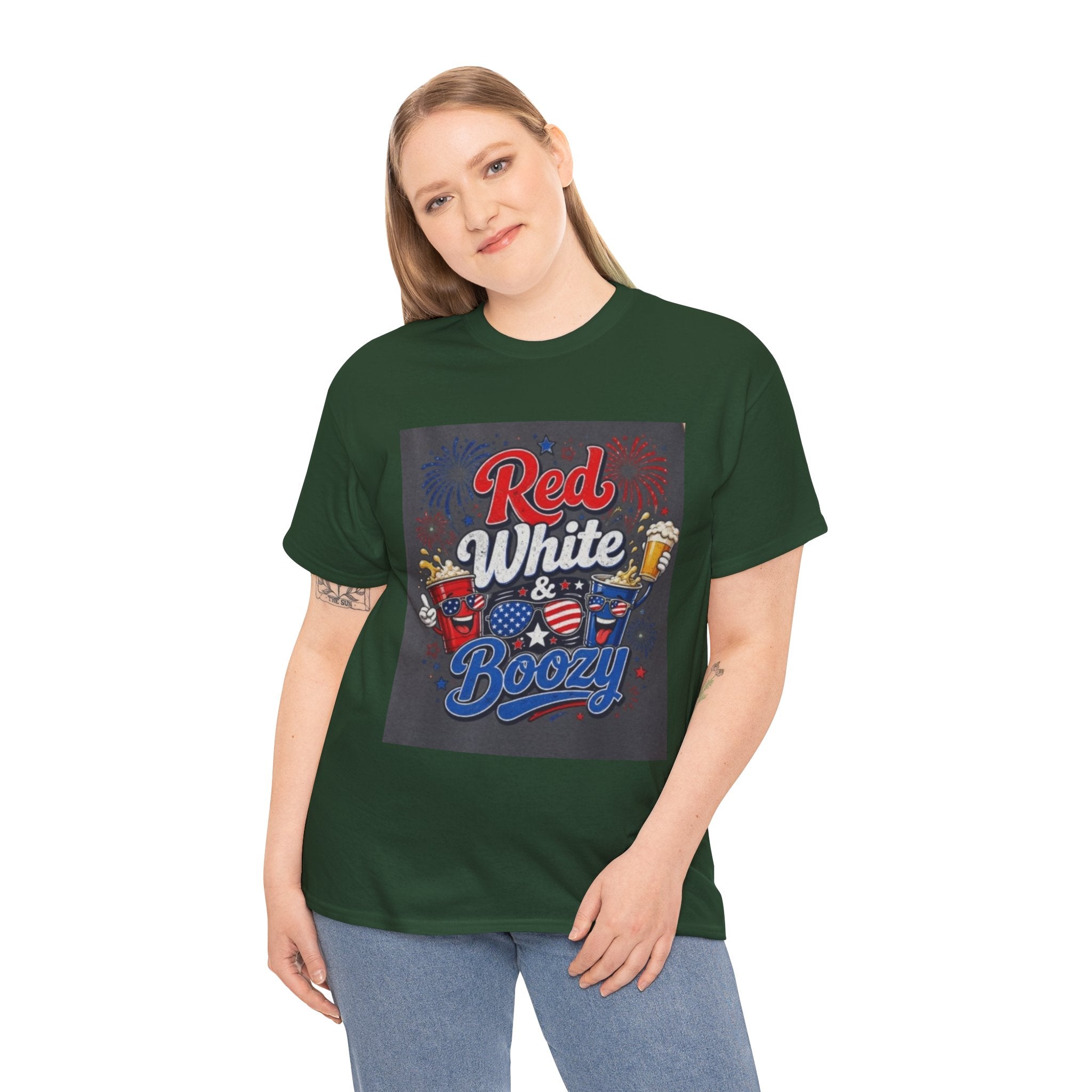 Red White & Boozy T-Shirt – Patriotic 4th of July Party Tee