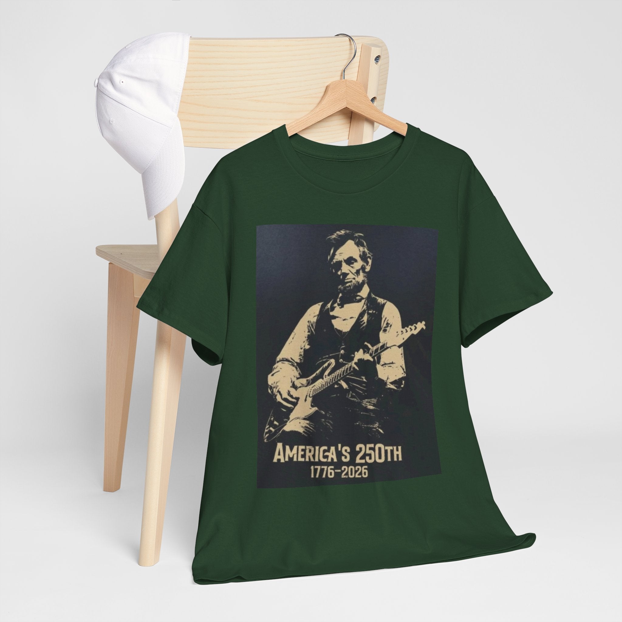 America's 250th Guitar Tee — 1776–2026 Patriotic Rock T‑Shirt