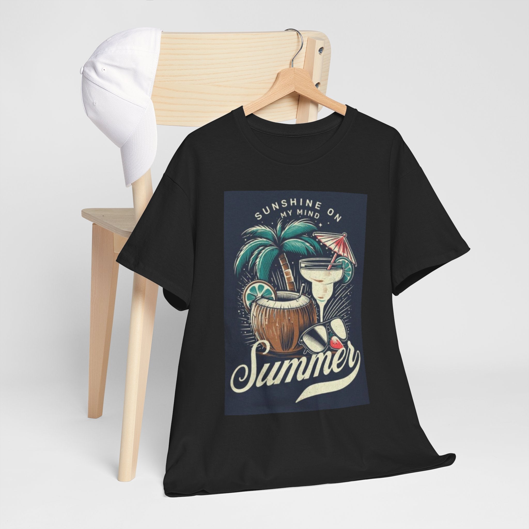 Summer Cocktail Tee — "Sunshine On My Mind" Tropical Beach T-Shirt