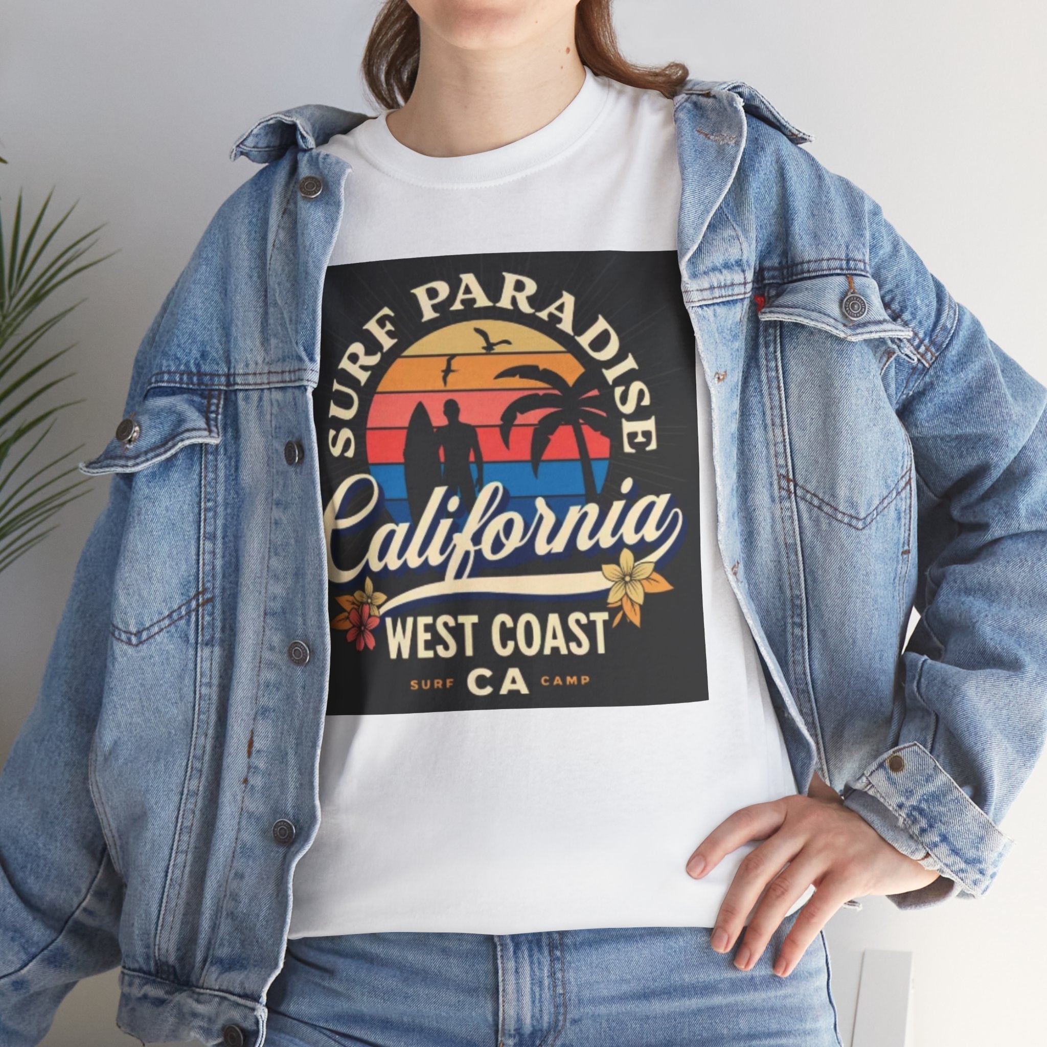 California Surf Paradise Tee — West Coast CA Vintage Sunset Graphic T-Shirt