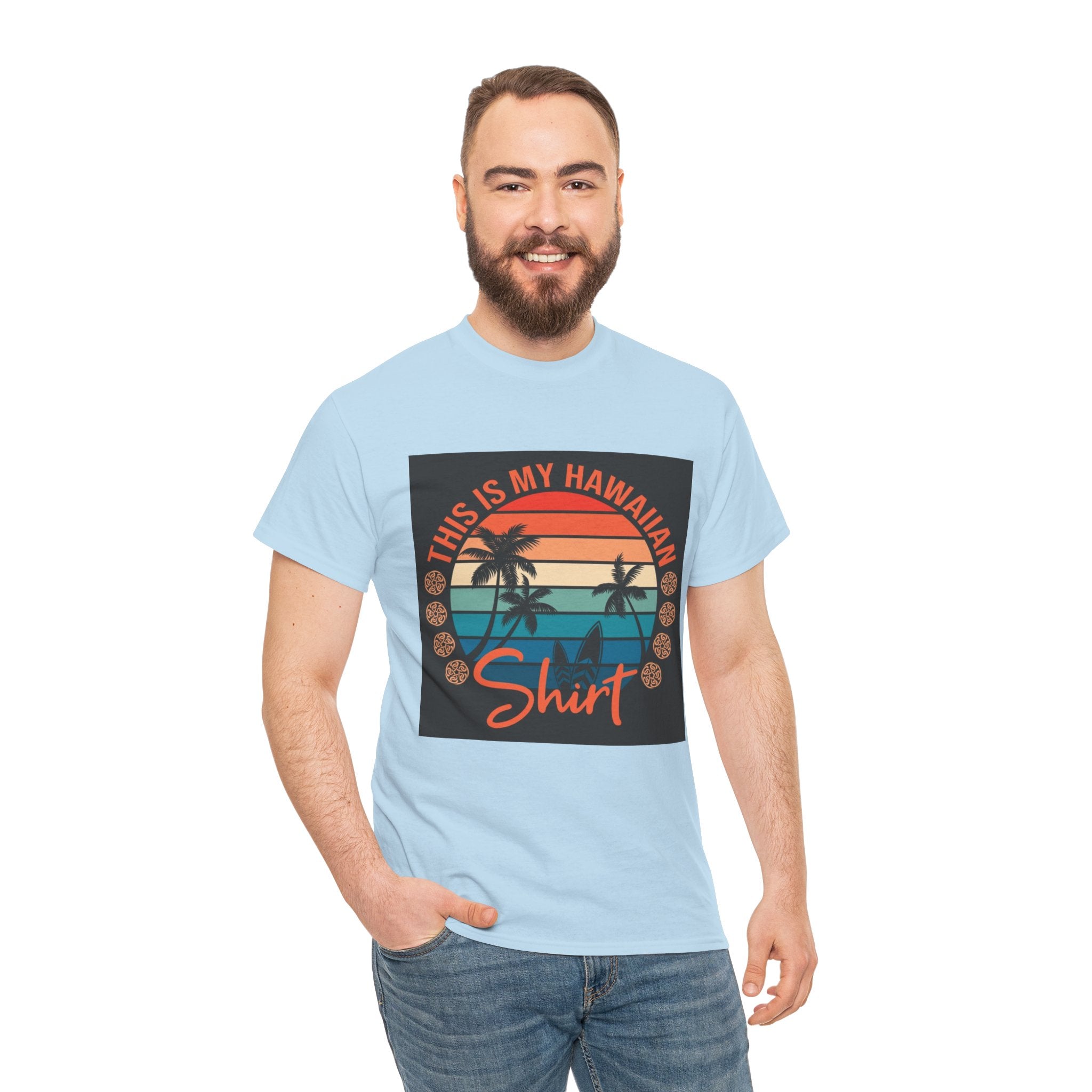 This Is My Hawaiian Shirt Tee — Vintage Sunset Palm Beach T-Shirt