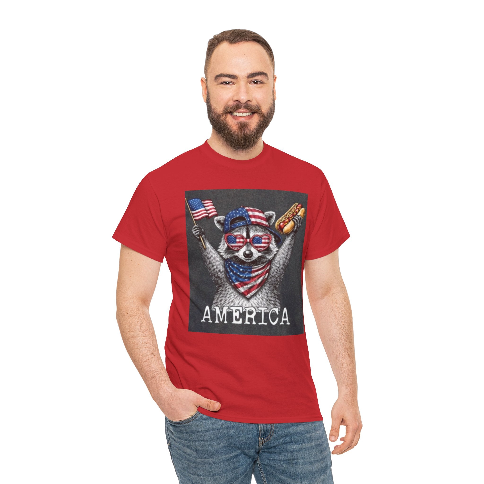 Patriotic Raccoon 'America' T-Shirt
