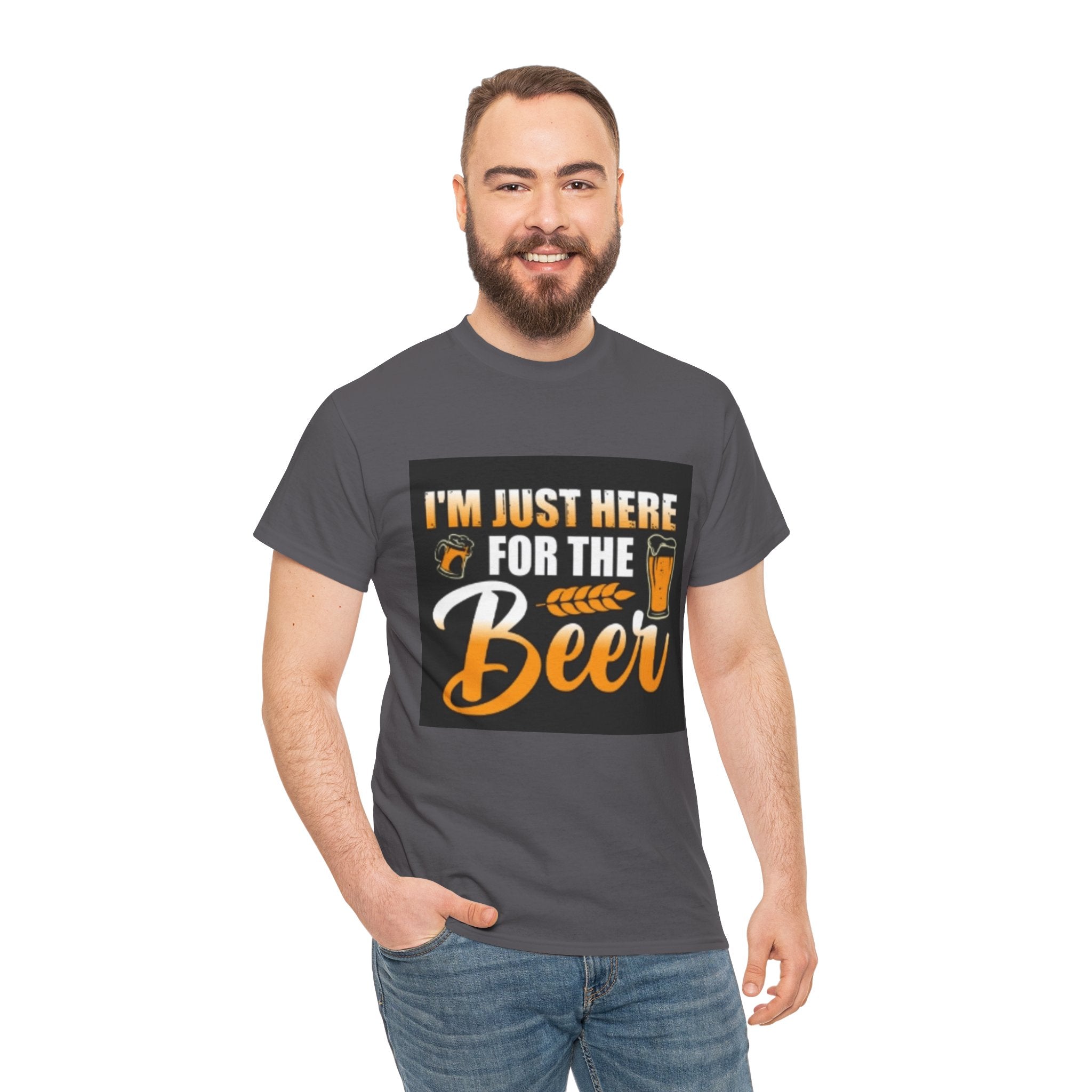 I'm Just Here for the Beer T-Shirt — Funny Beer Drinking Tee for Parties & Oktoberfest