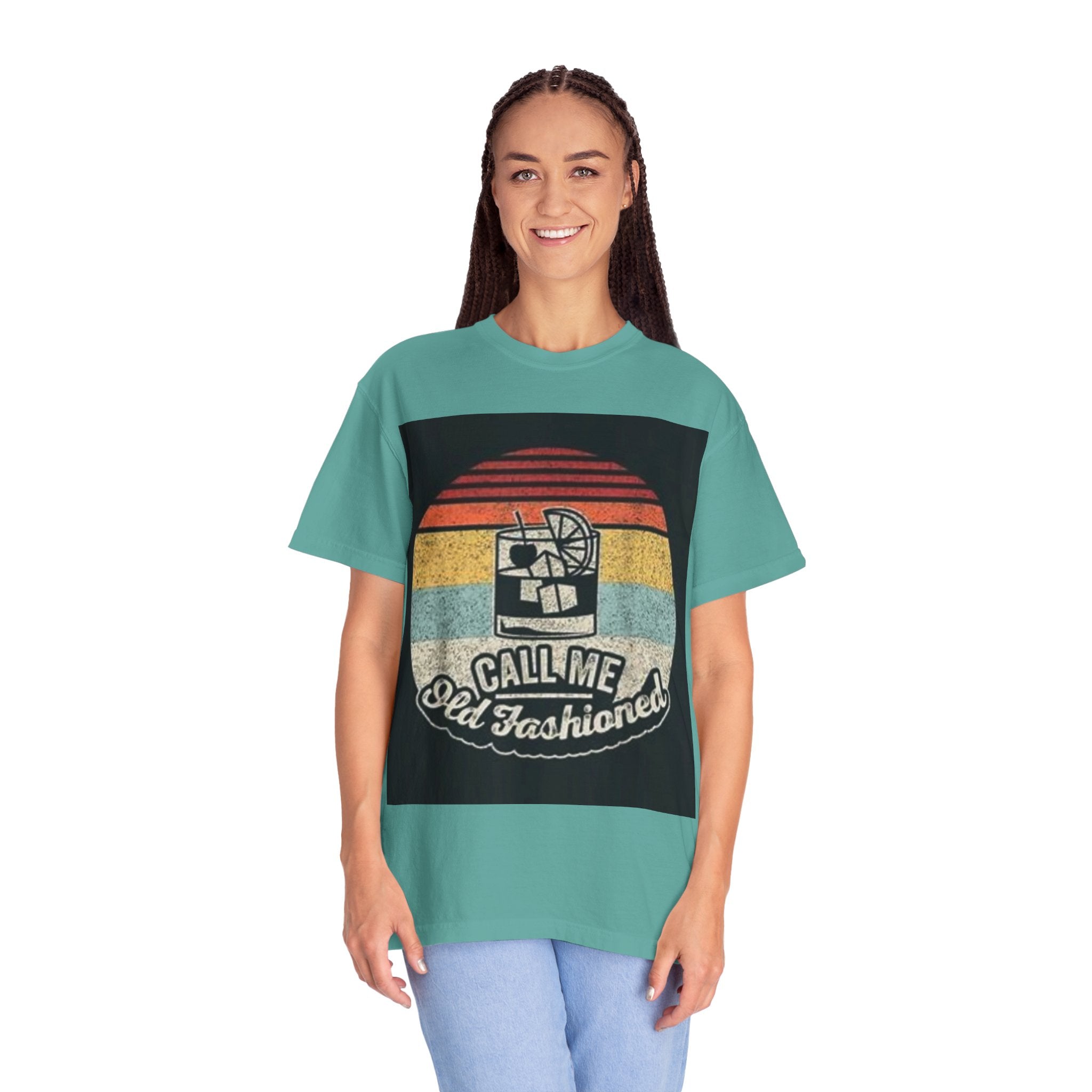 T-Shirt — "Call Me Old Fashioned" Retro Cocktail Graphic Tee