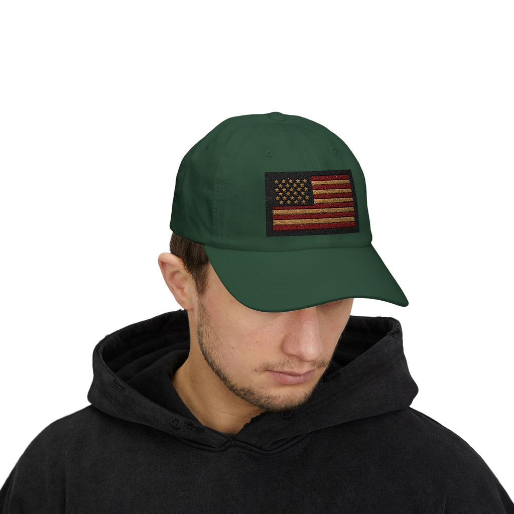 Vintage American Flag Dad Cap — Embroidered USA Baseball Hat