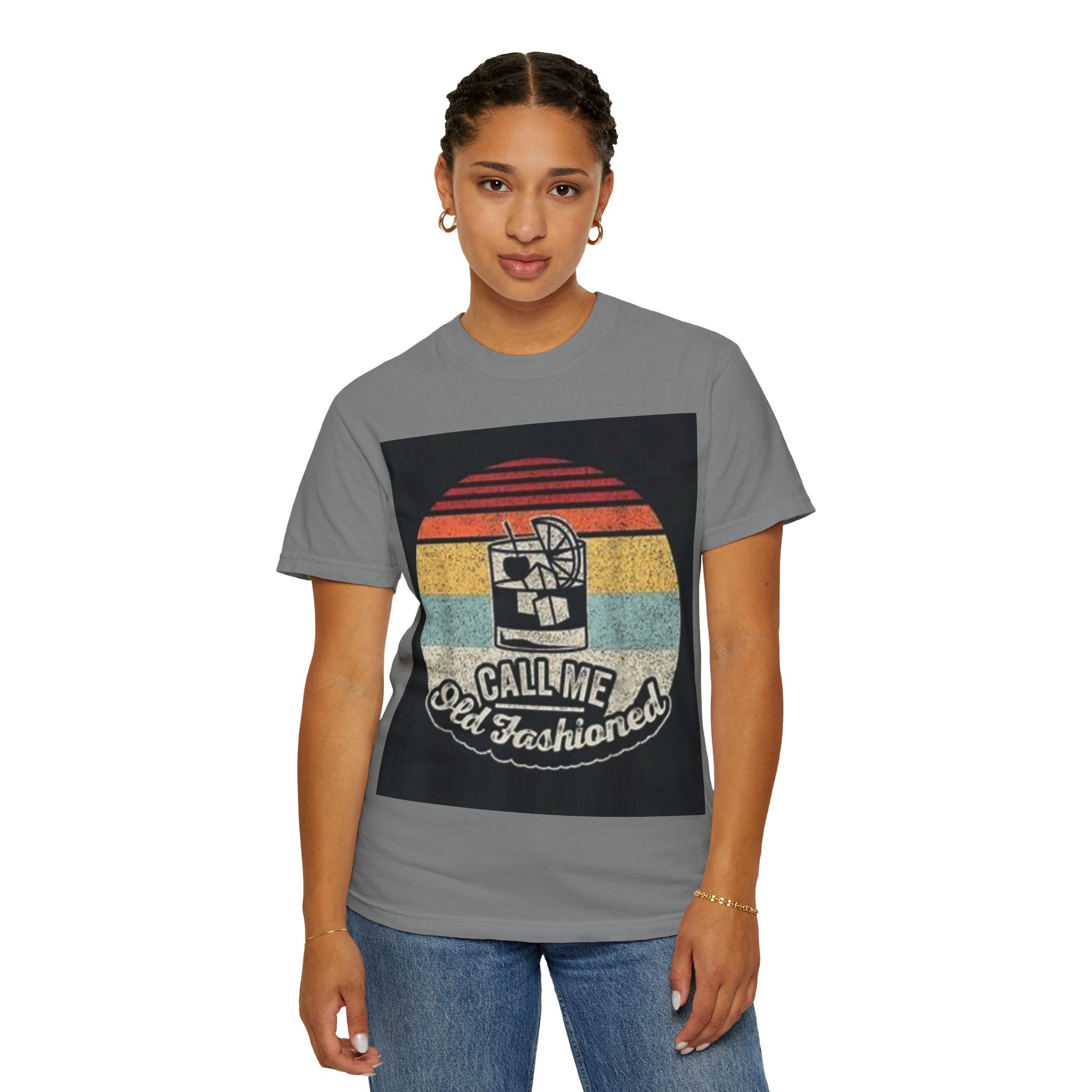 T-Shirt — "Call Me Old Fashioned" Retro Cocktail Graphic Tee